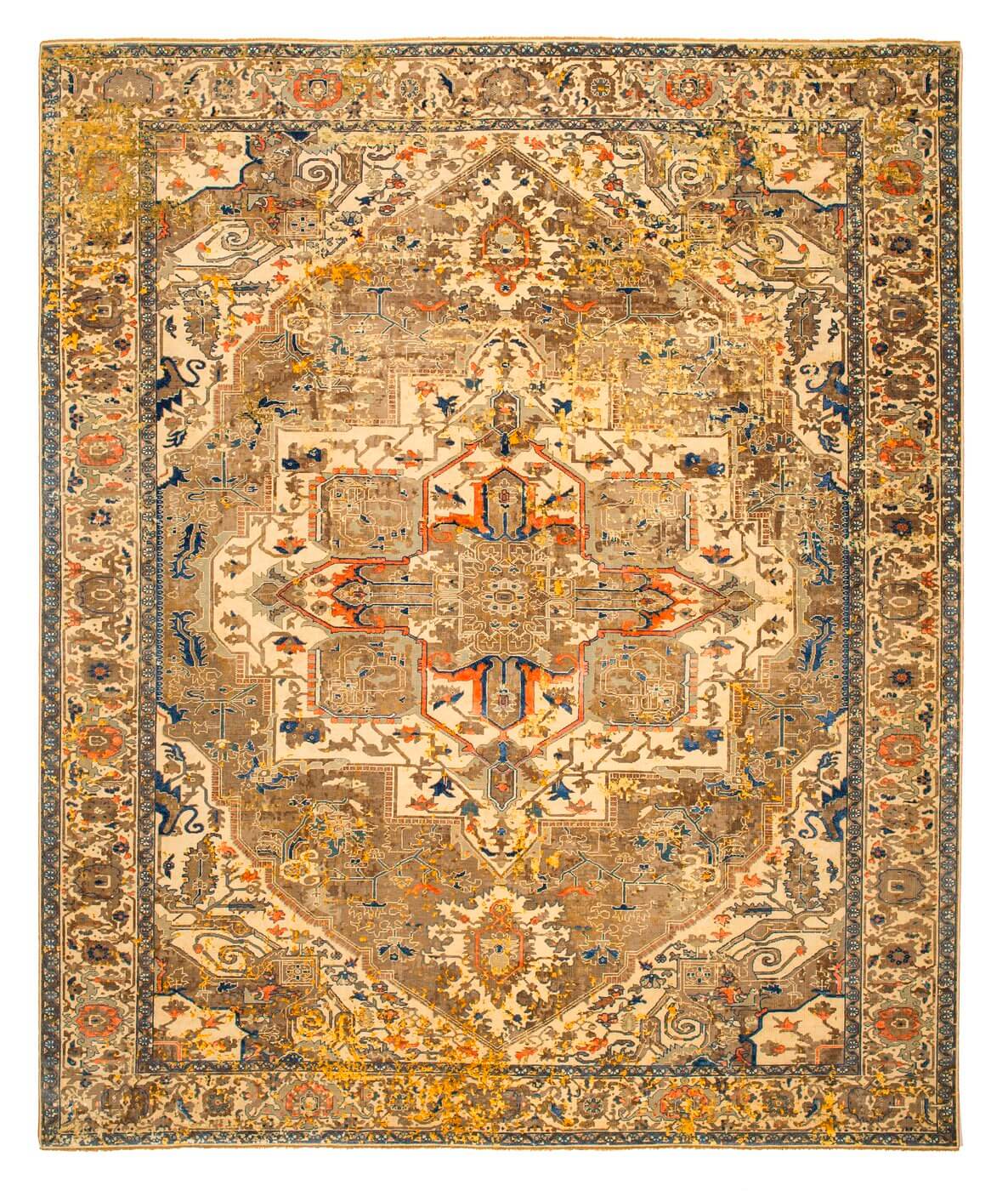 Шелковый ковер Serapi Westminster Artwork 21 Beige Orange