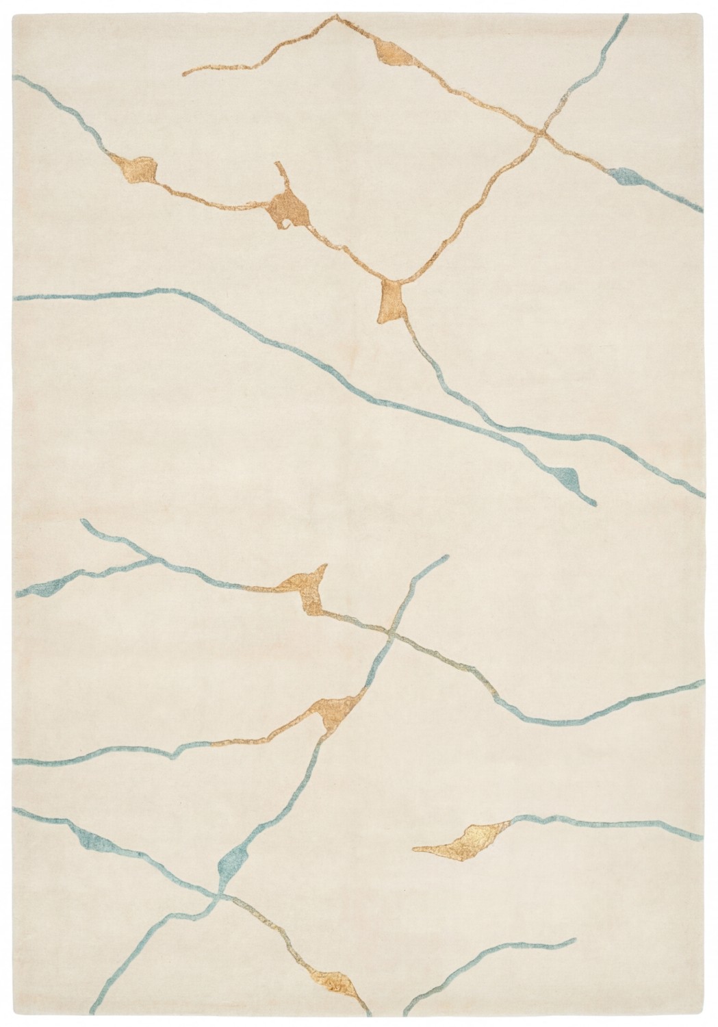 Қолмен тоқылған кілем Golden Veins Ivory