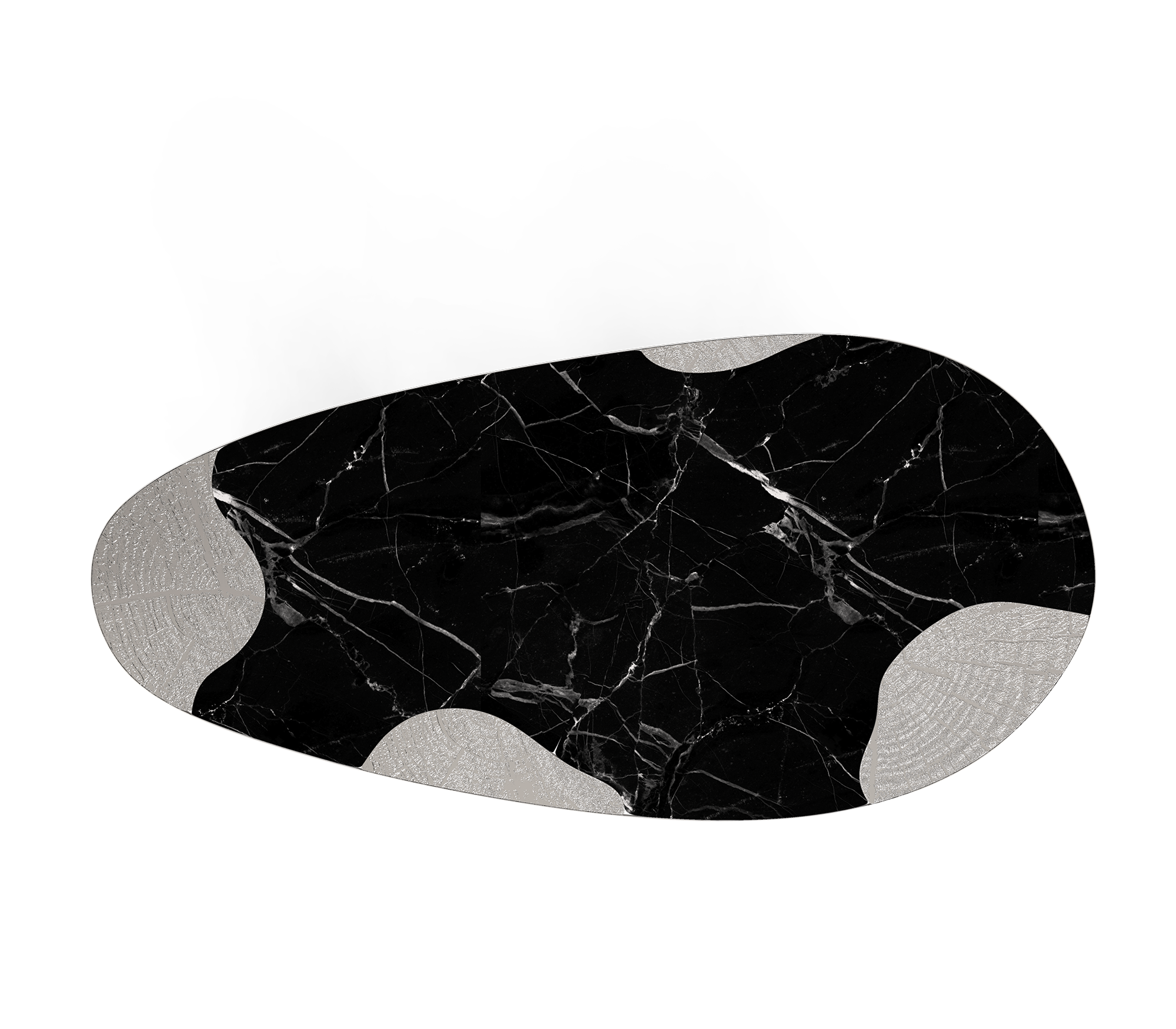 Ас үстелі Athena Nero Marble & Silver