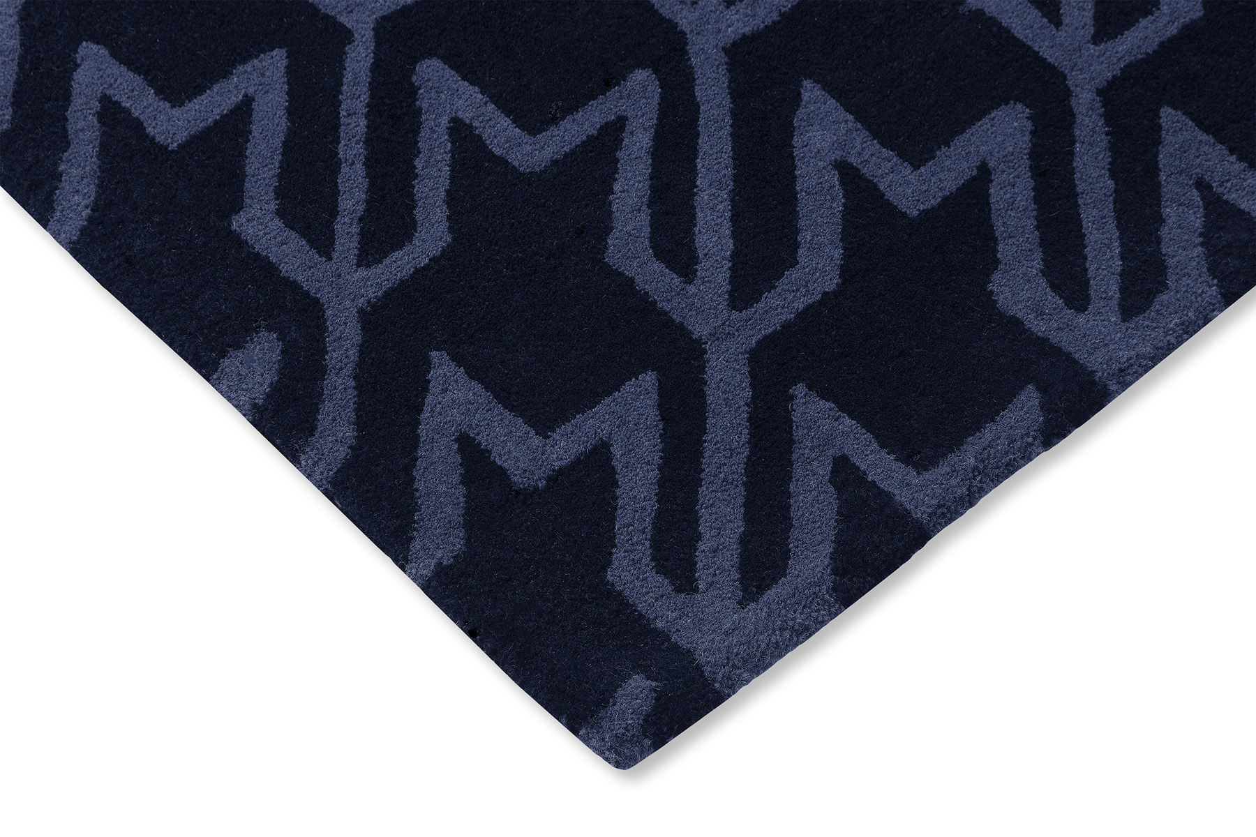 Жүн кілем Houndstooth Dark Blue | Өлшемі: 170 x 240 см