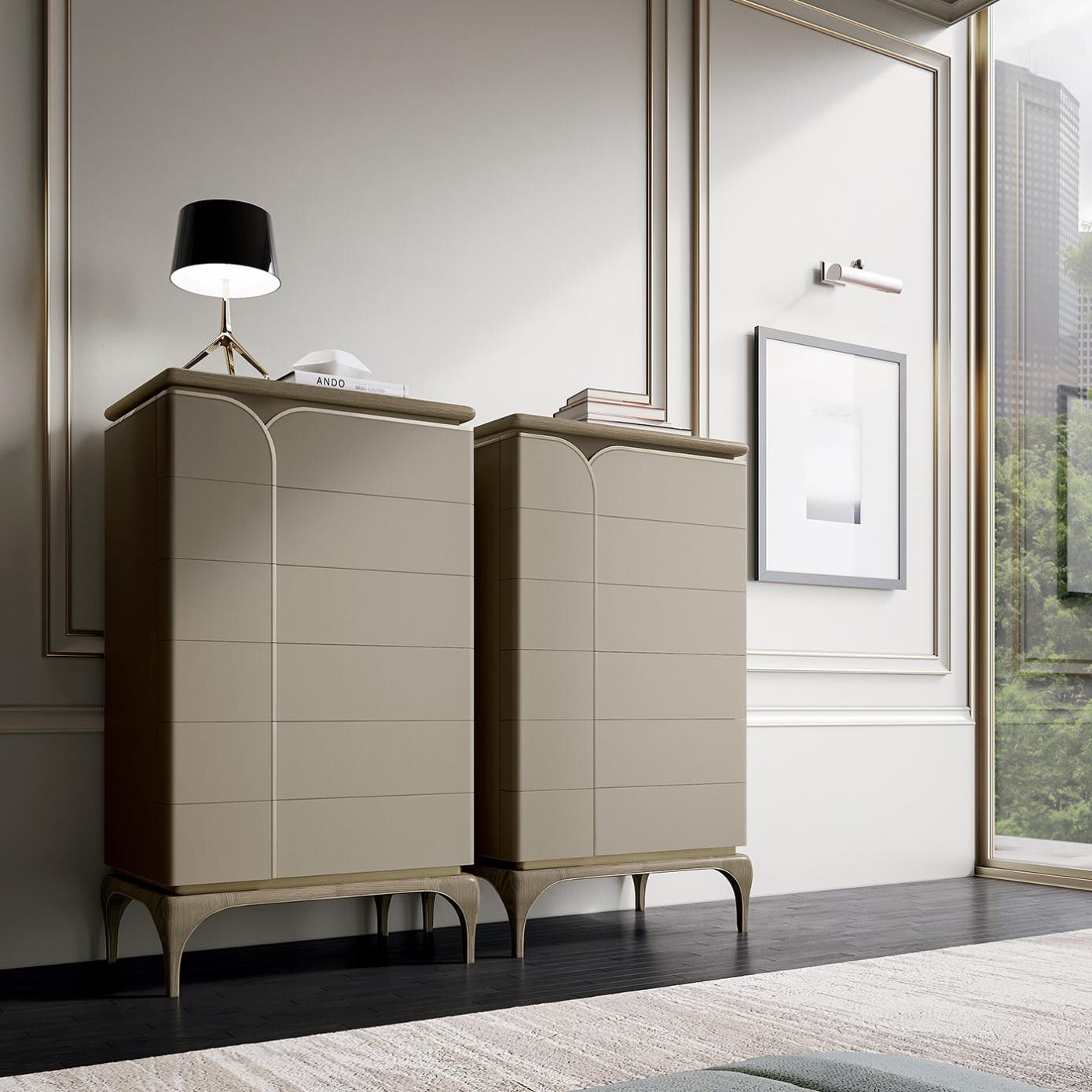 Высокий комод Luxury Beige