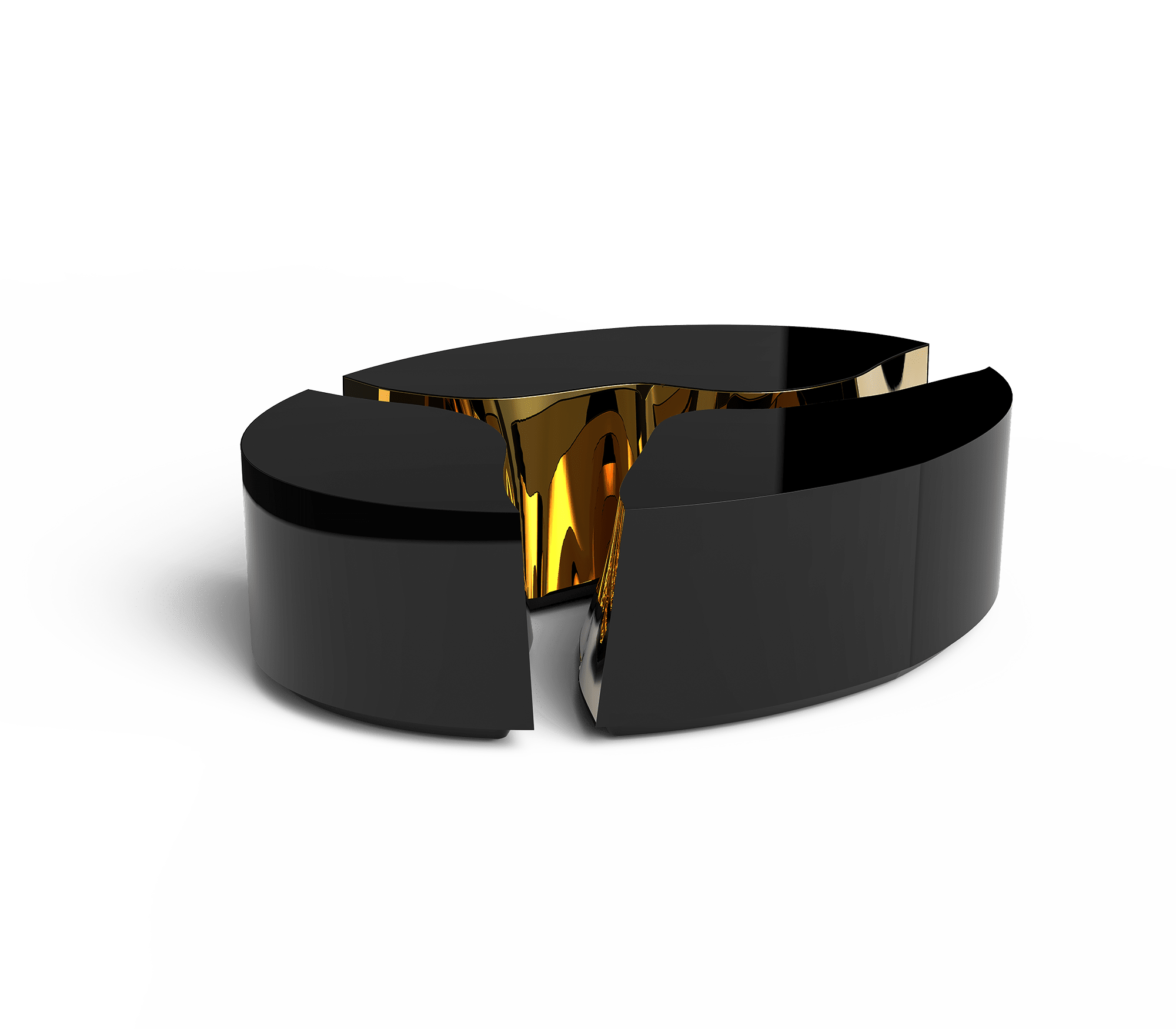 Овальный журнальный стол Fissure Black