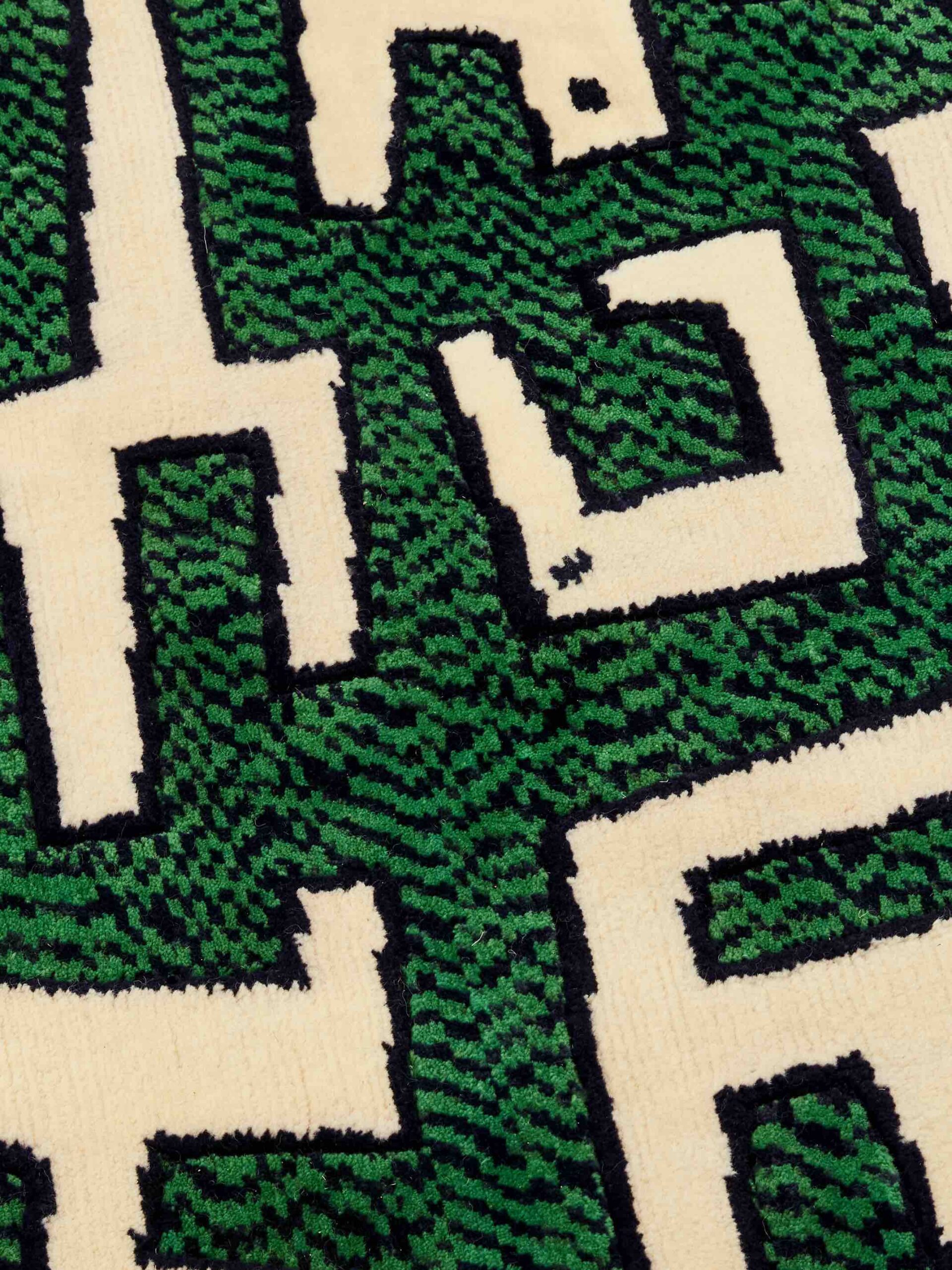 Круглый ковер зелёного цвета Ciliophora