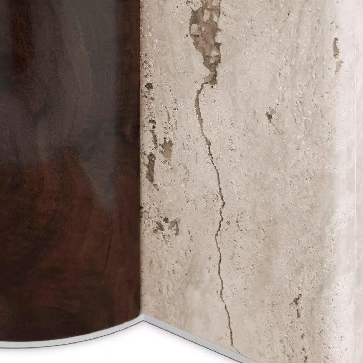 Обеденный стол овальный из травертина Parisian