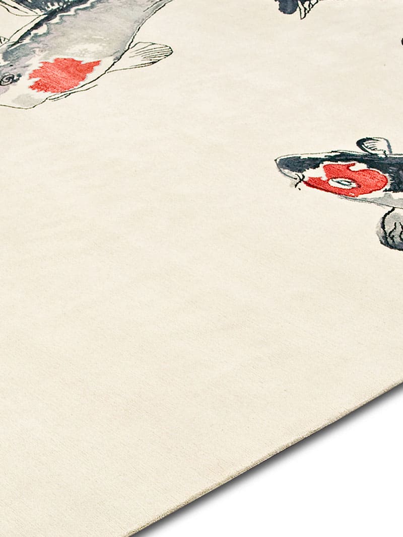 Роскошный ковер оригинального дизайна на белом фоне Fish