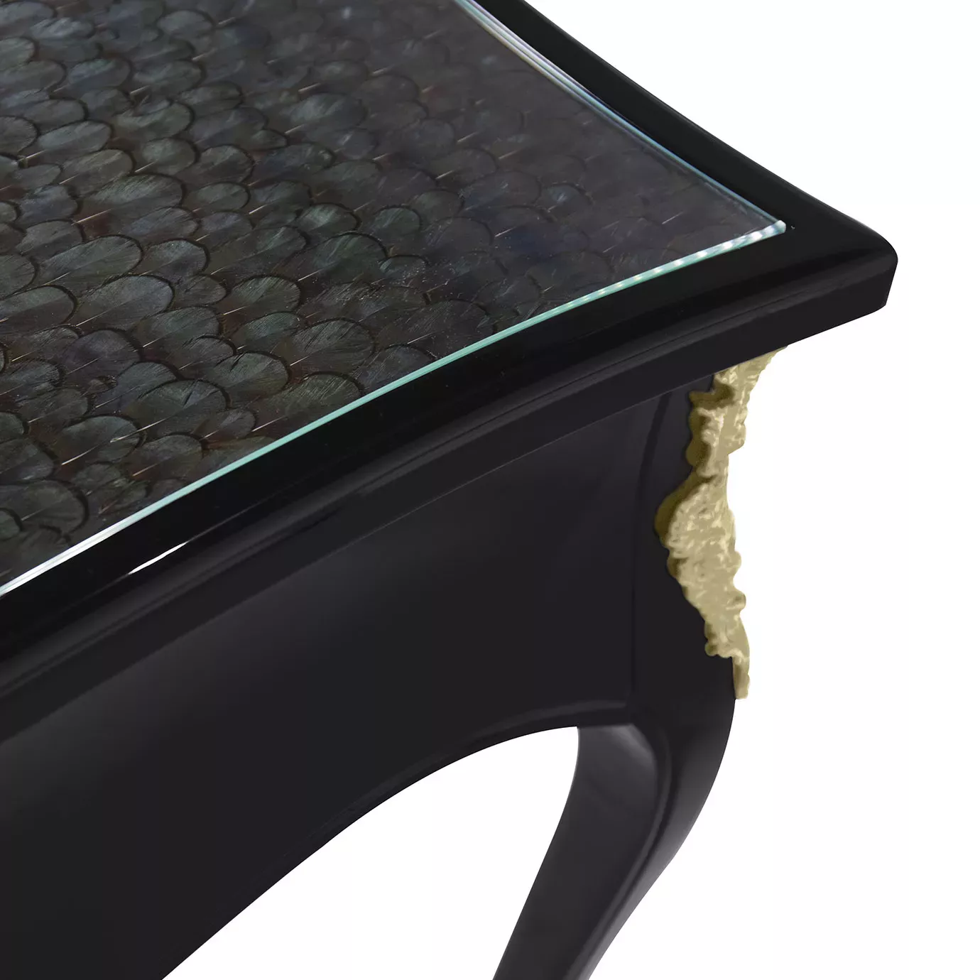 Письменный стол с отделкой из перьев павлина Ormolu Exotic