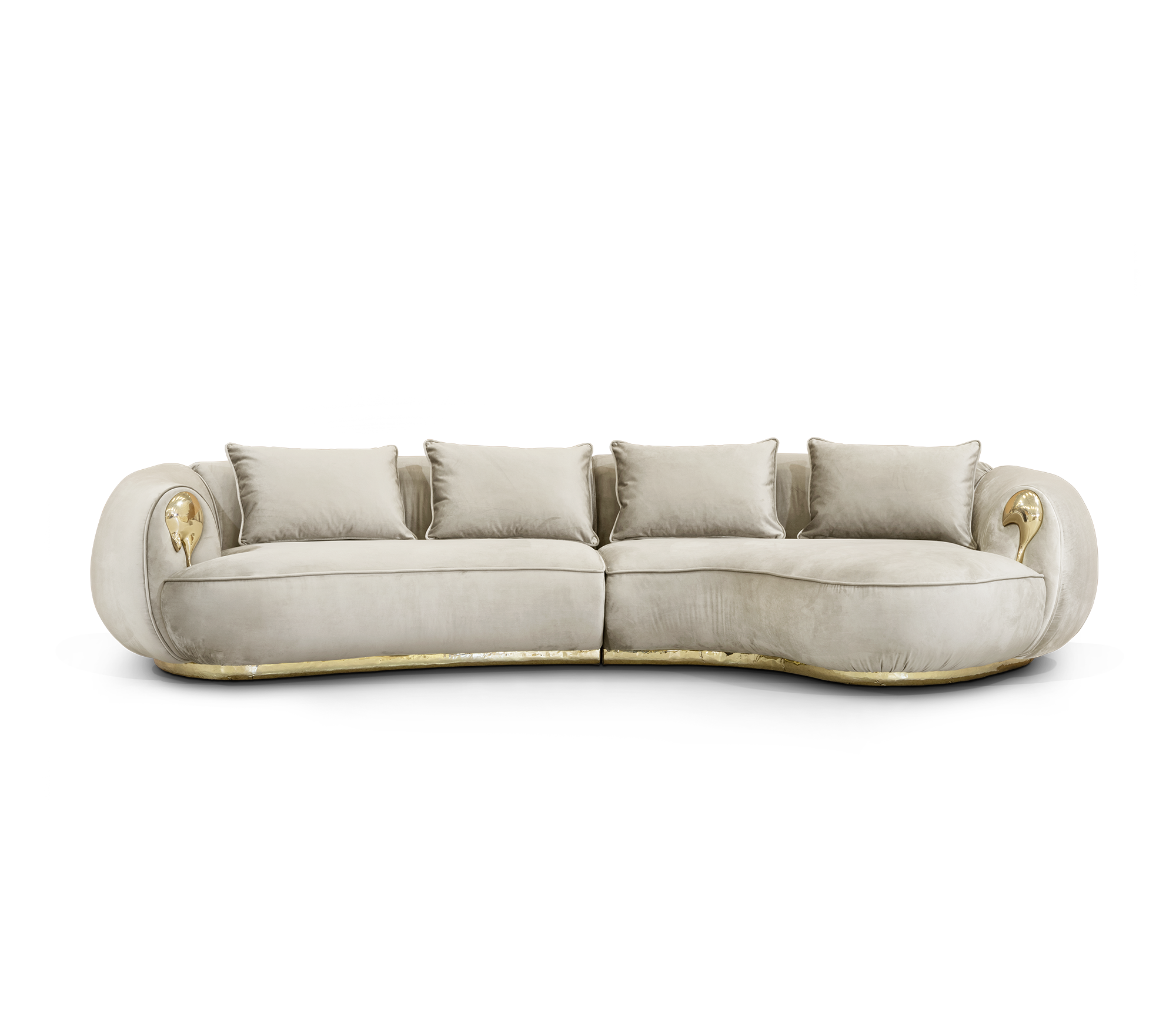 Изогнутый диван Solara Cream Luxe