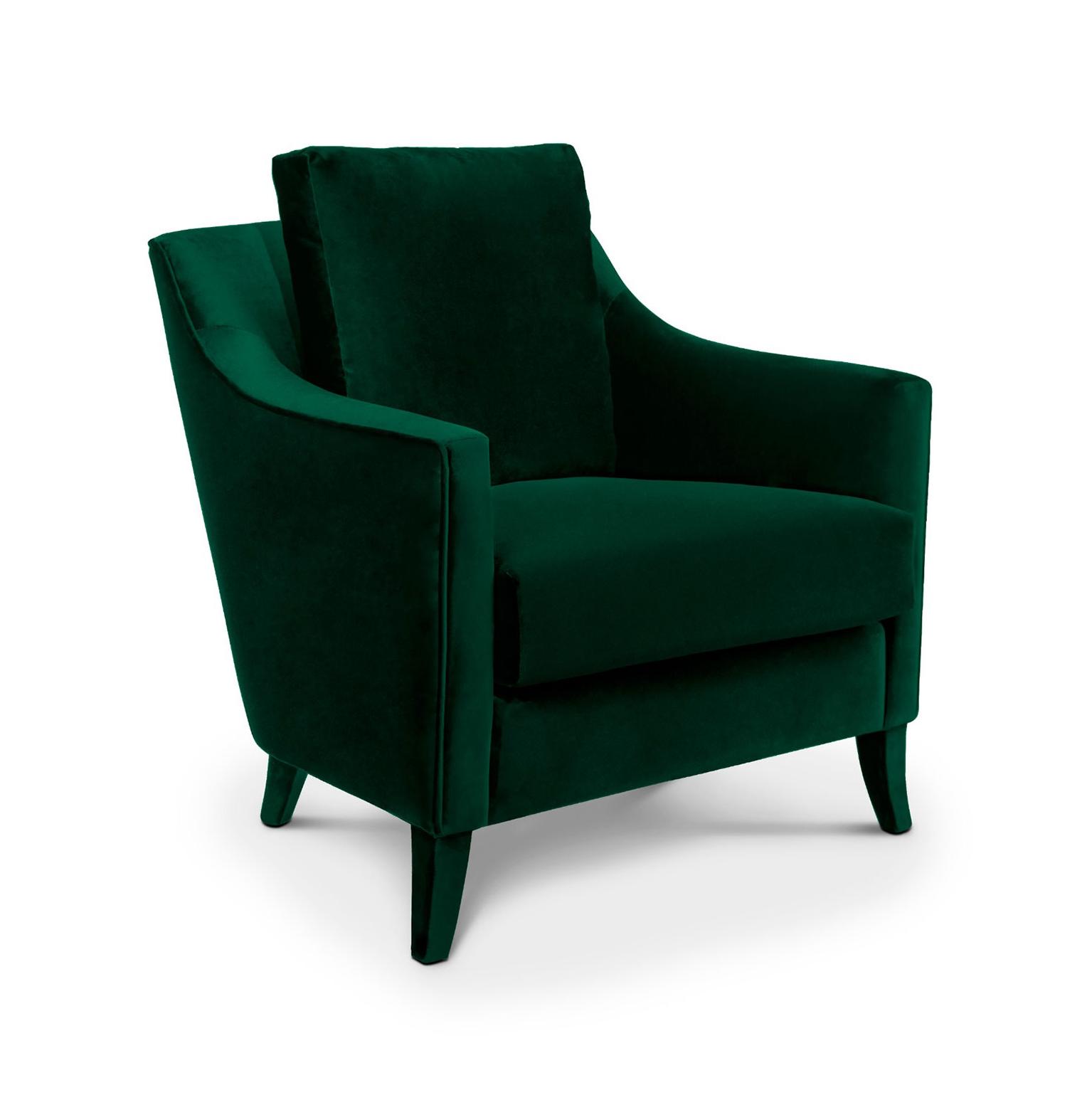 Кресло из плюшевого бархата