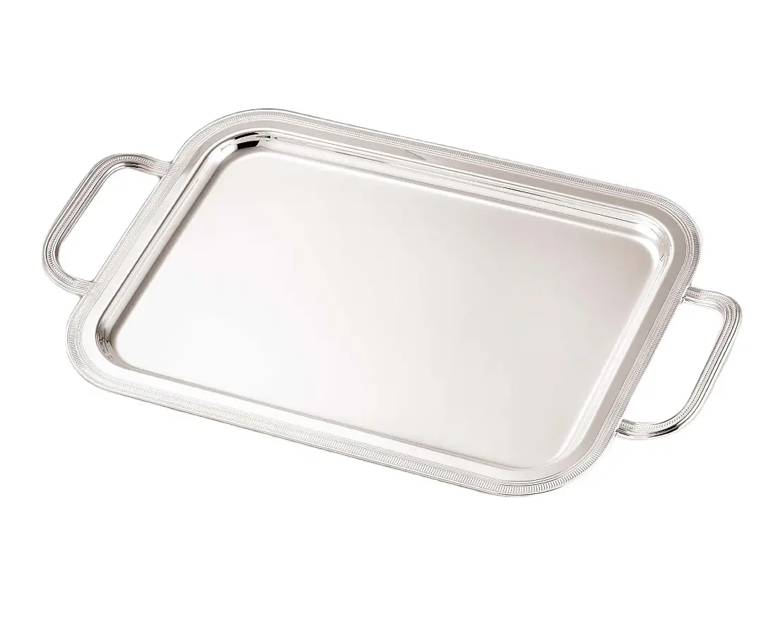 Поднос с ручками посеребрённый Medici Tray
