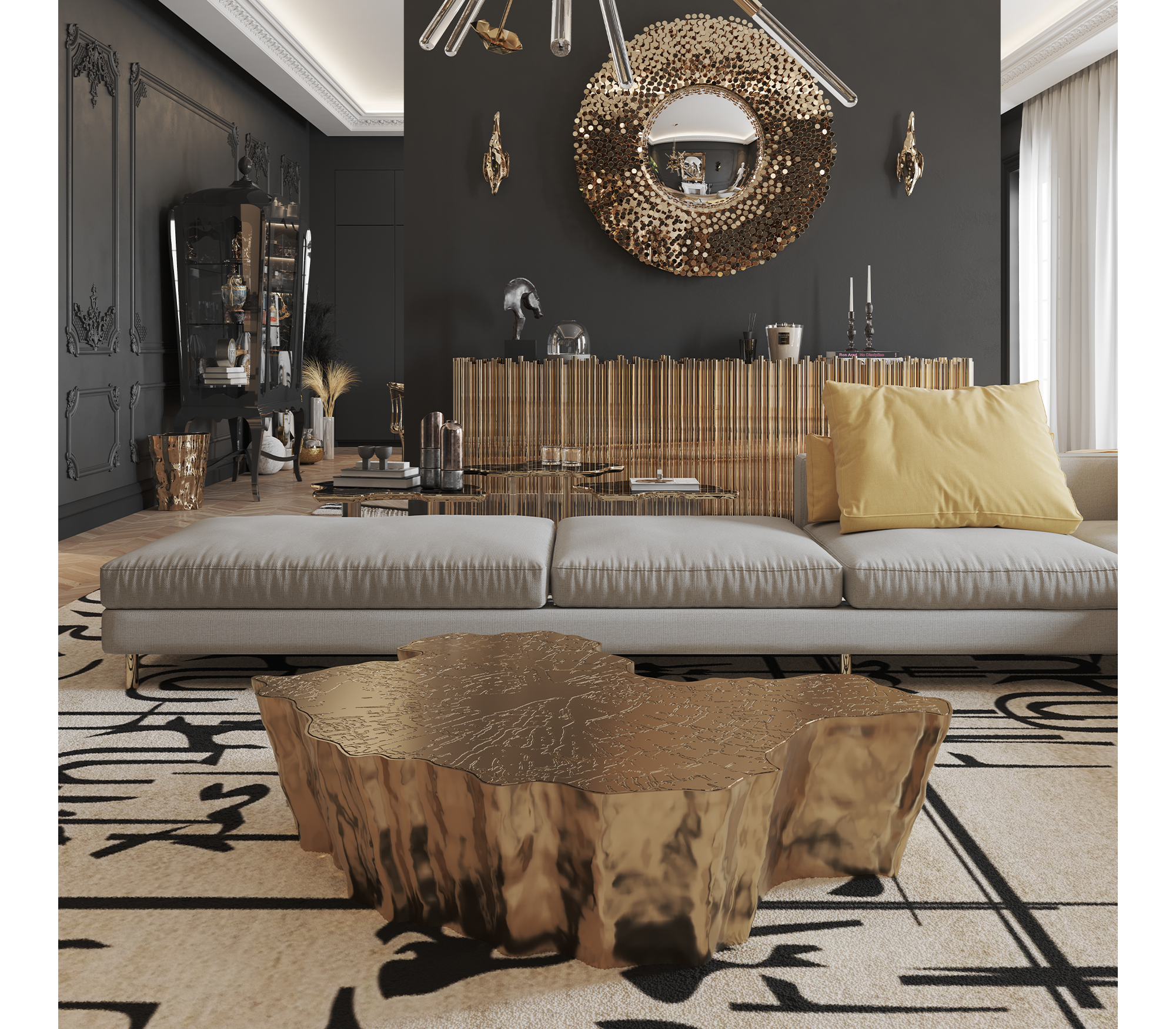 Журнальный стол Paradise Calacatta | Размер: Ш 123 x Г 102 x В 30 см