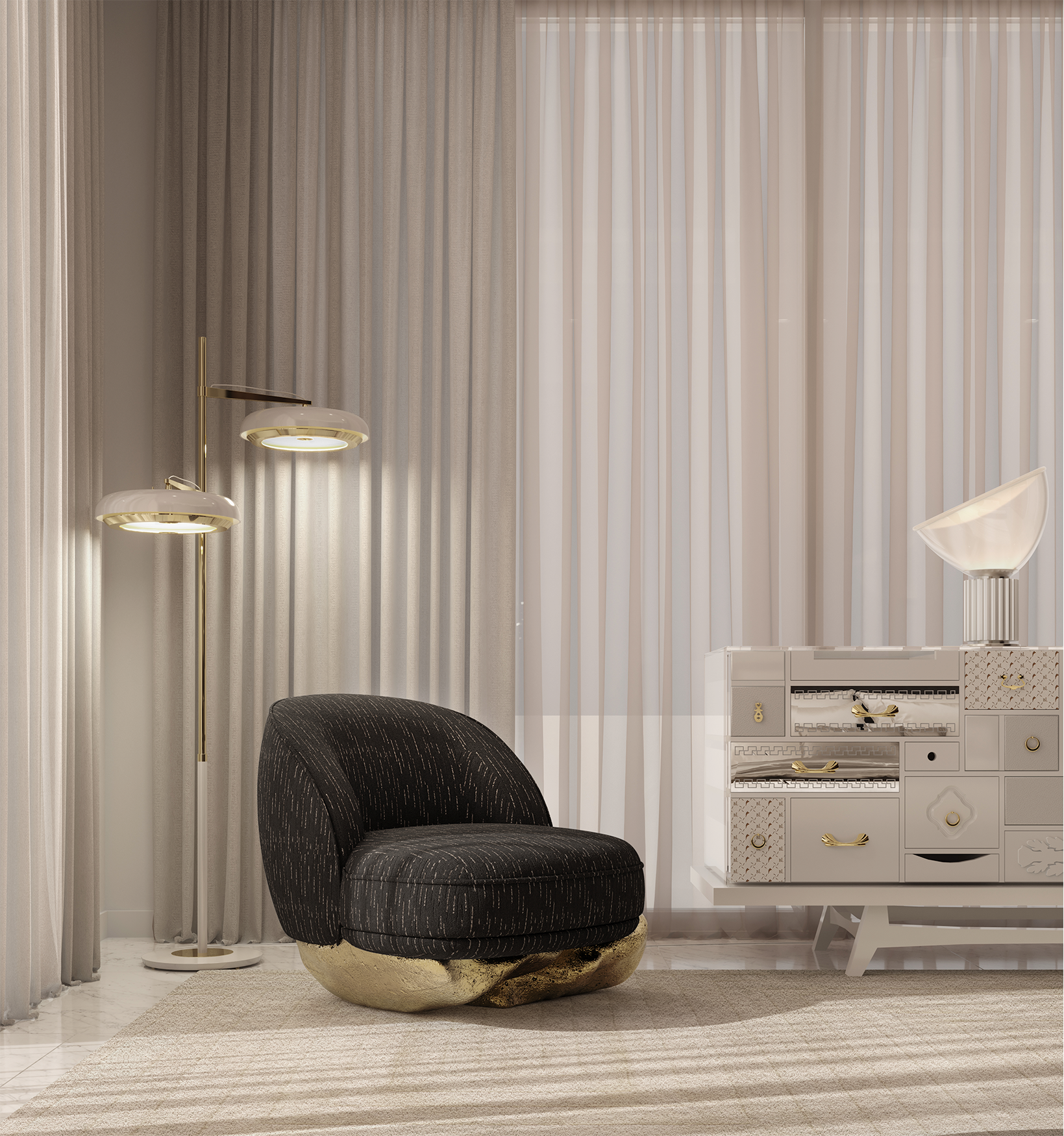 Кресло Angora II Black