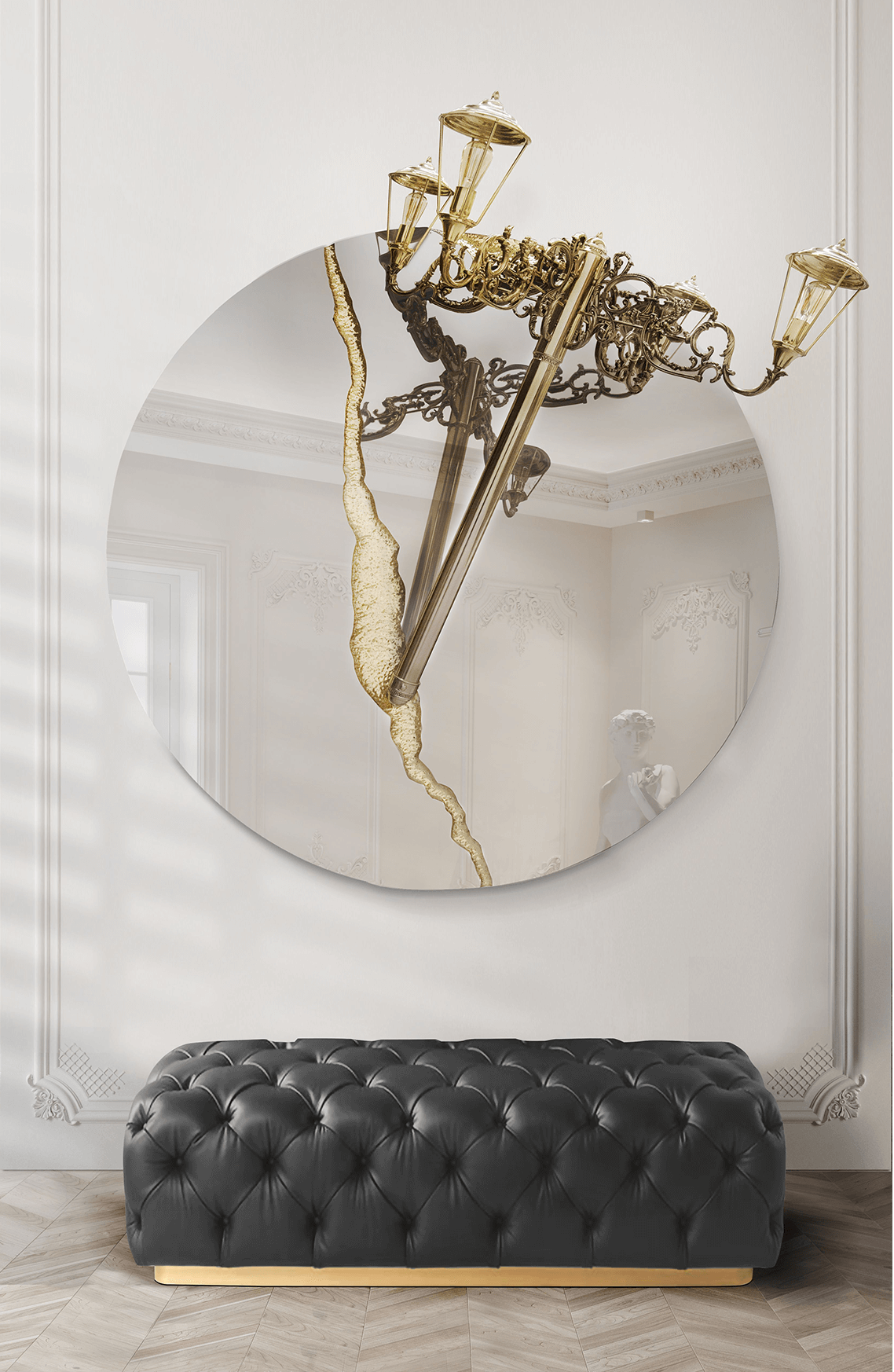 Круглое зеркало Illumina