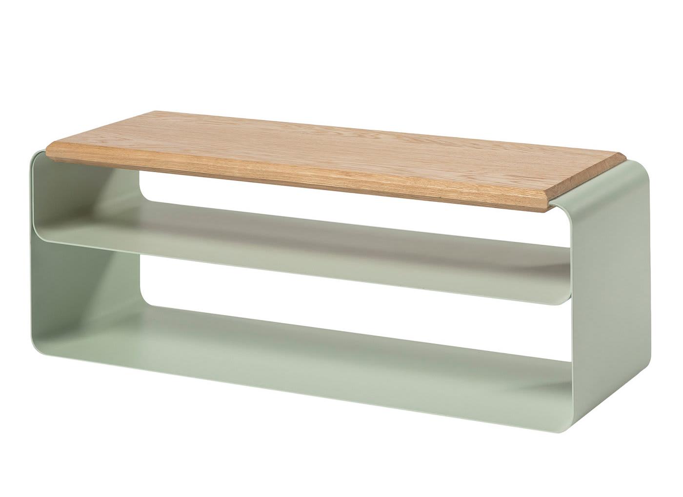 Современная банкетка из дерева и металла (вариант 1)