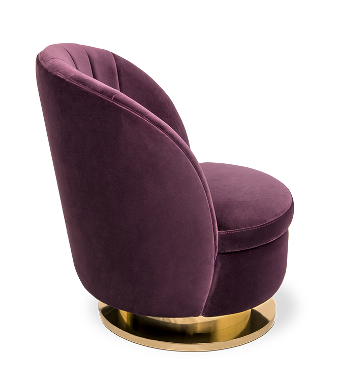 Одноместный диван фиолетовый Galen