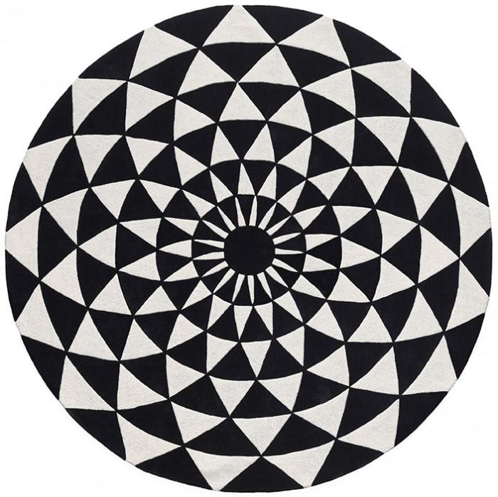 Дөңгелек кілем Black & White