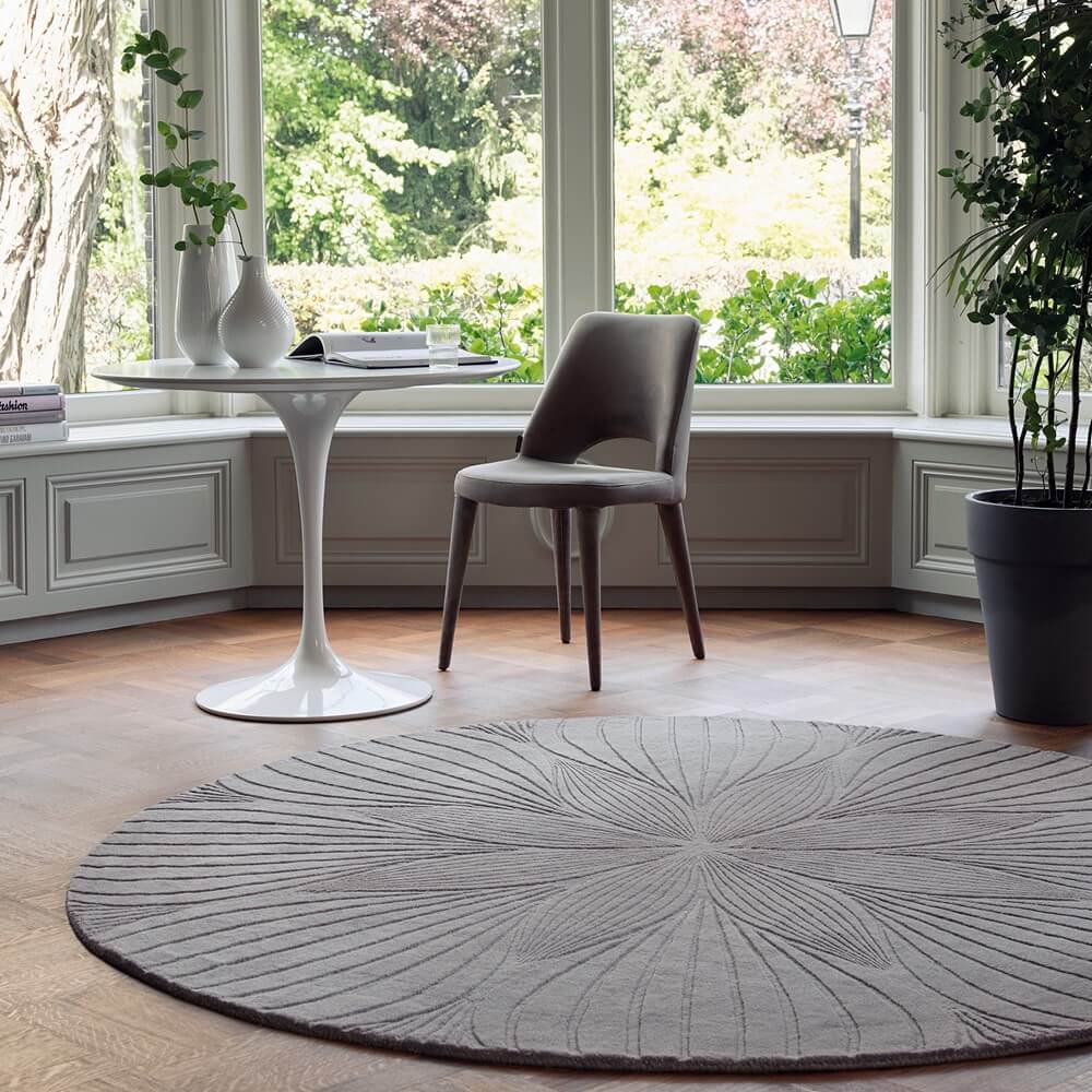 Дөңгелек кілем Folia Grey 38305 | Өлшемі: Ø 200 см