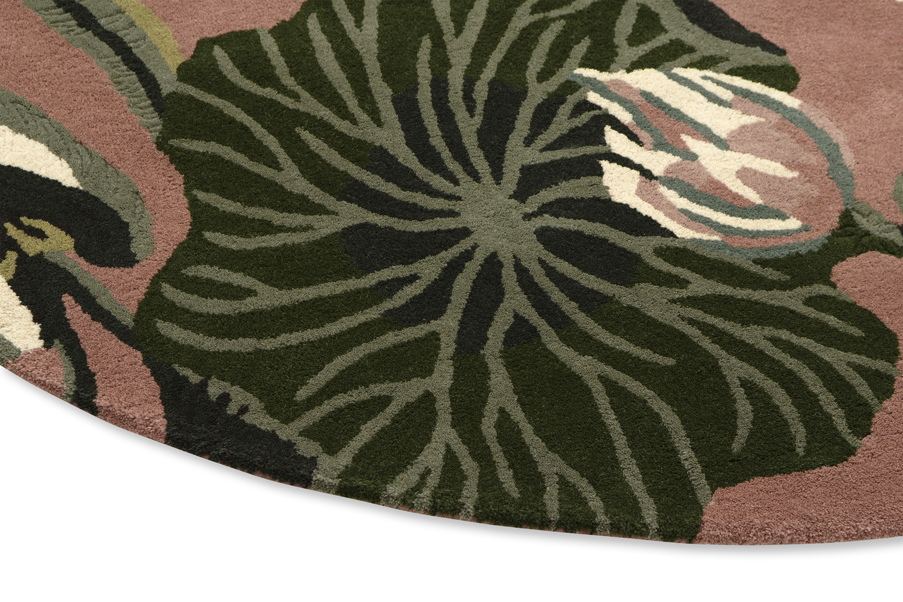 Домалақ кілем Waterlily Dusty Rose 38602 | Өлшемі: Ø 200 см