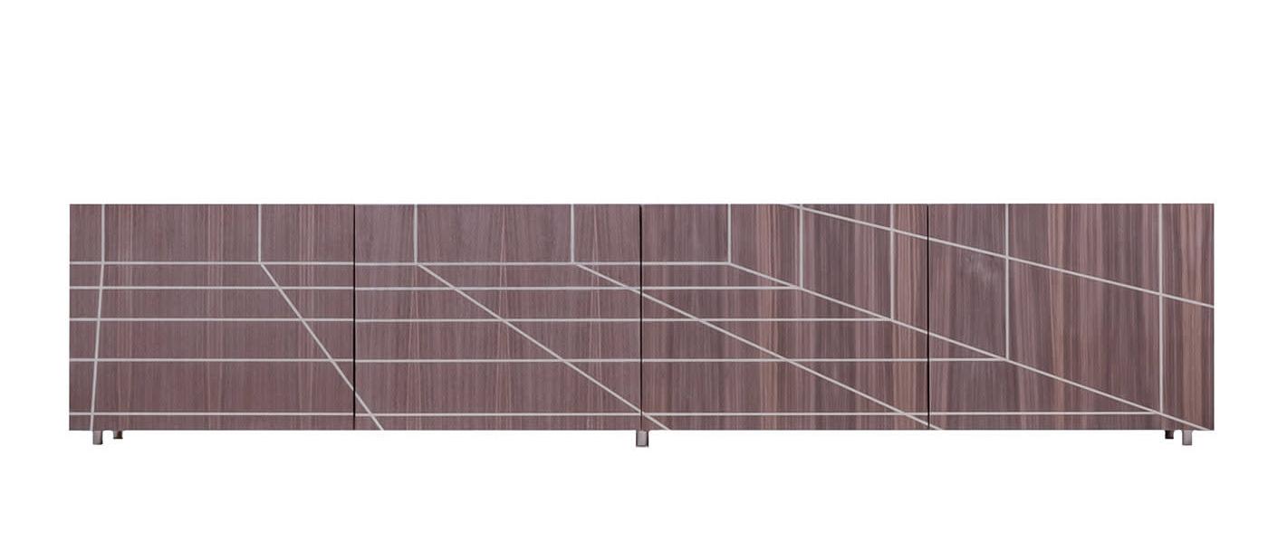 Стильная низкая тумба