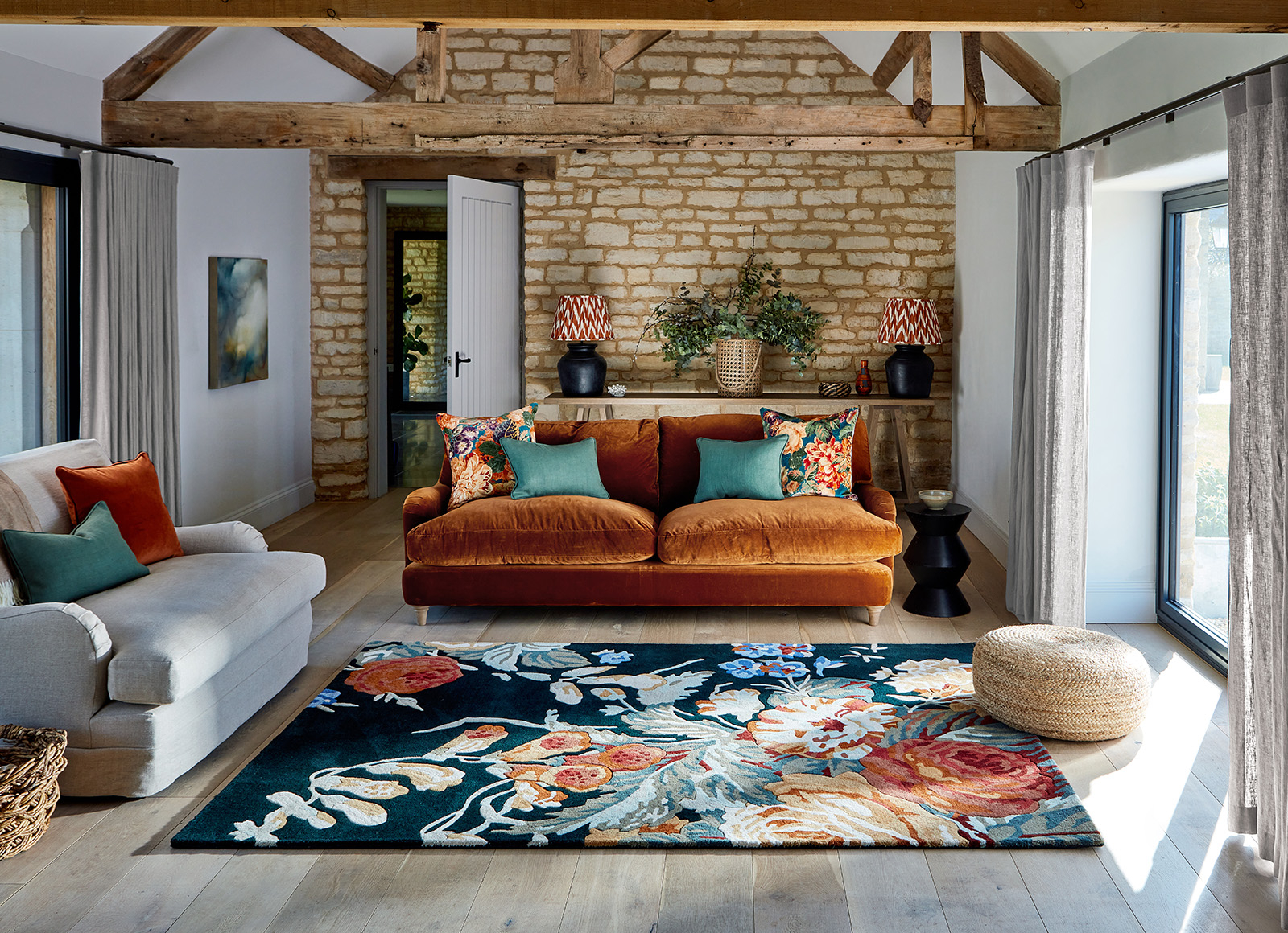Ковер Stapleton Park Navy / Burnt Orange 45318 | Размер: 140 x 200 см