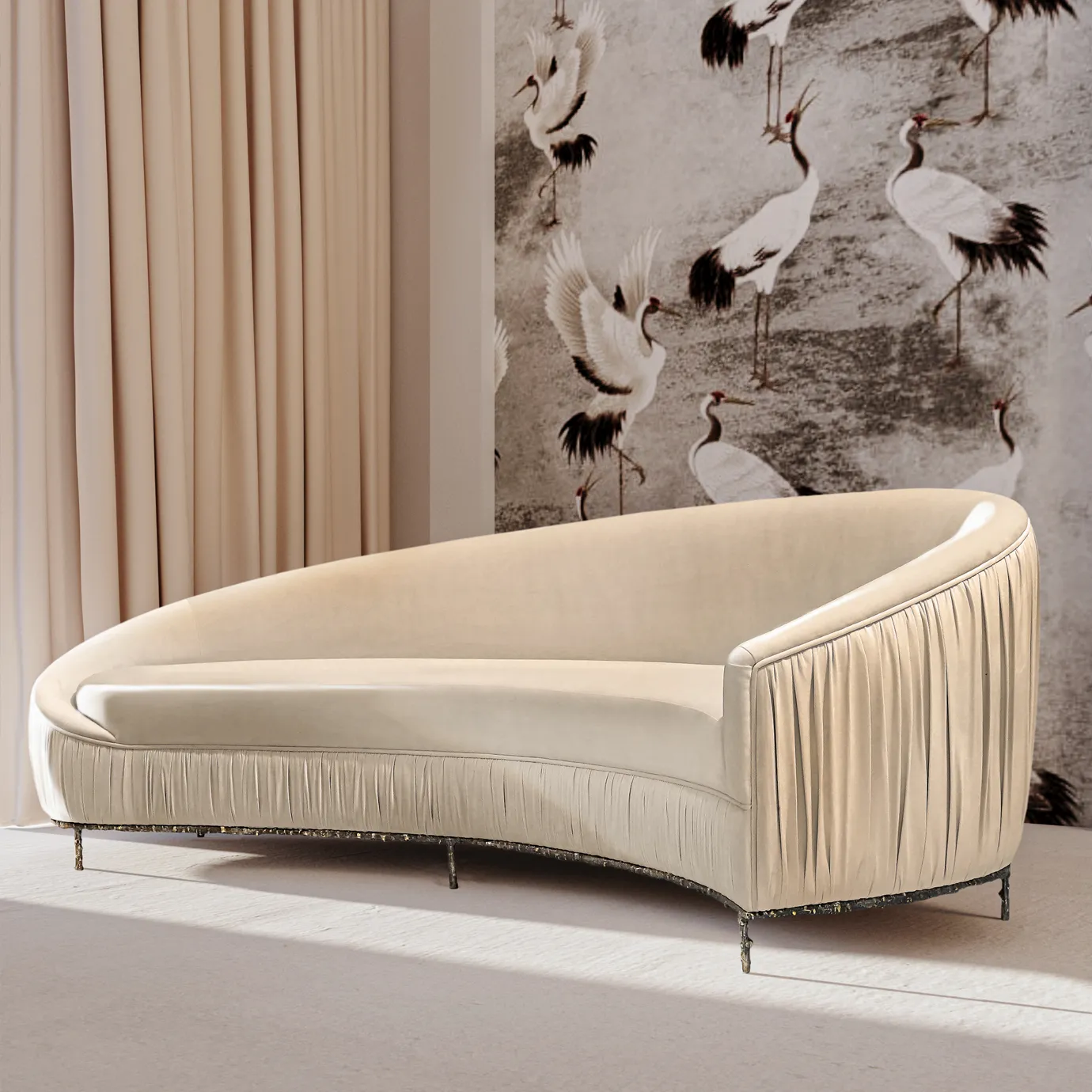 Диван на металлическом основании Vamp