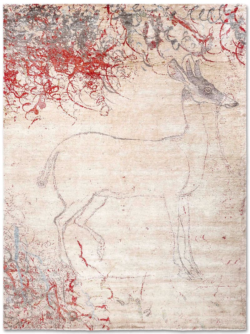 Қолмен жасалған кілем Antelope | Өлшемі: 183 x 274 см