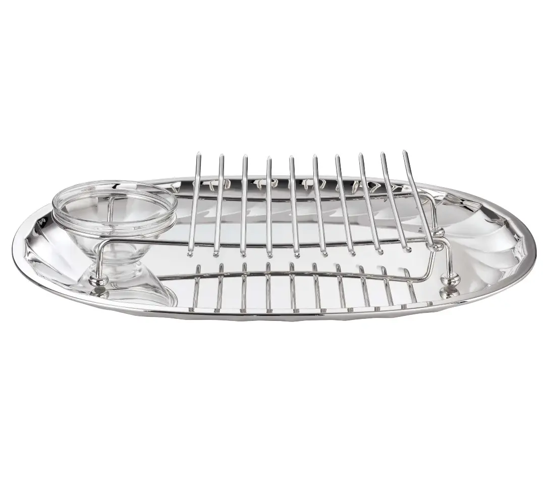 Набор для резки мяса с чашей Silver Carving Set