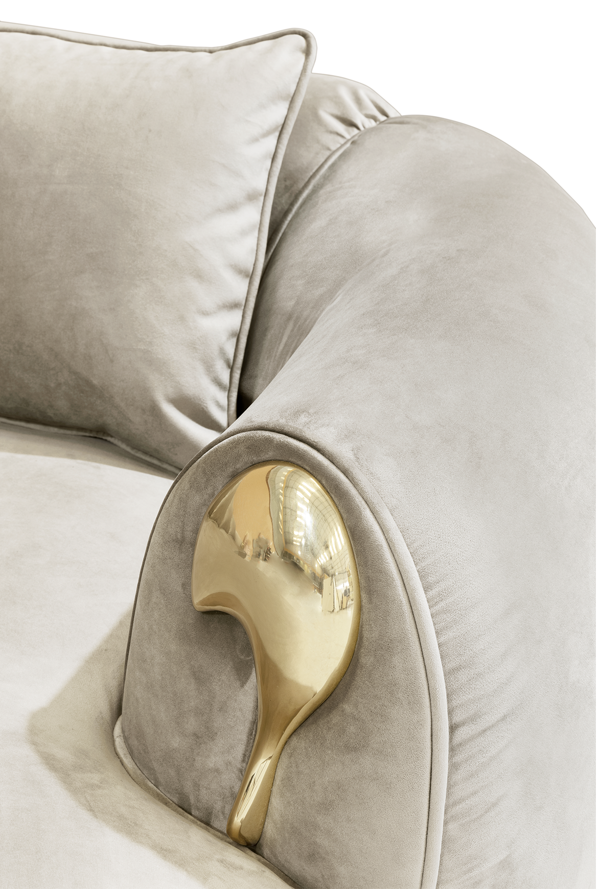 Изогнутый диван Solara Cream Luxe