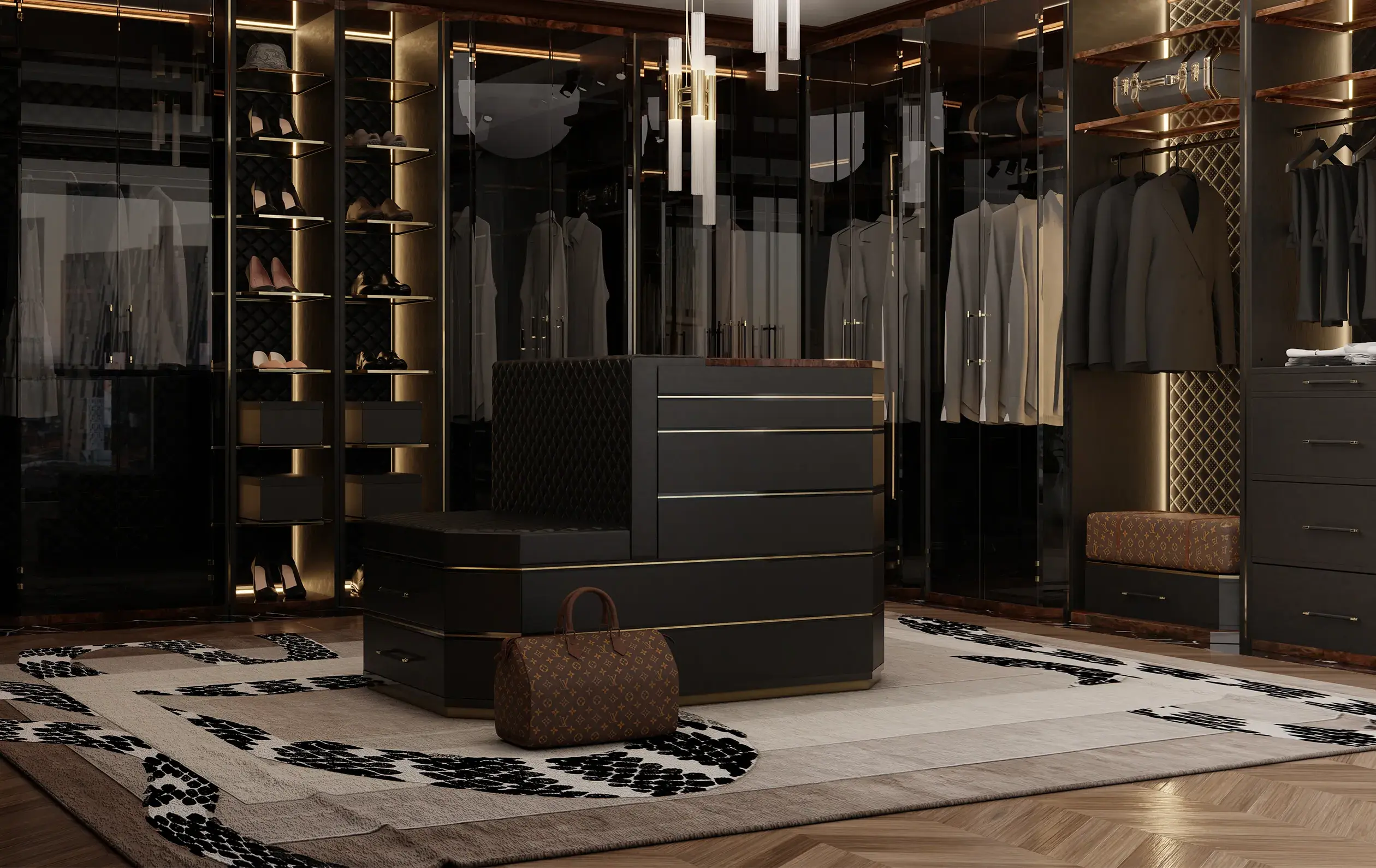 Остров для гардероба серый Cadence - 1