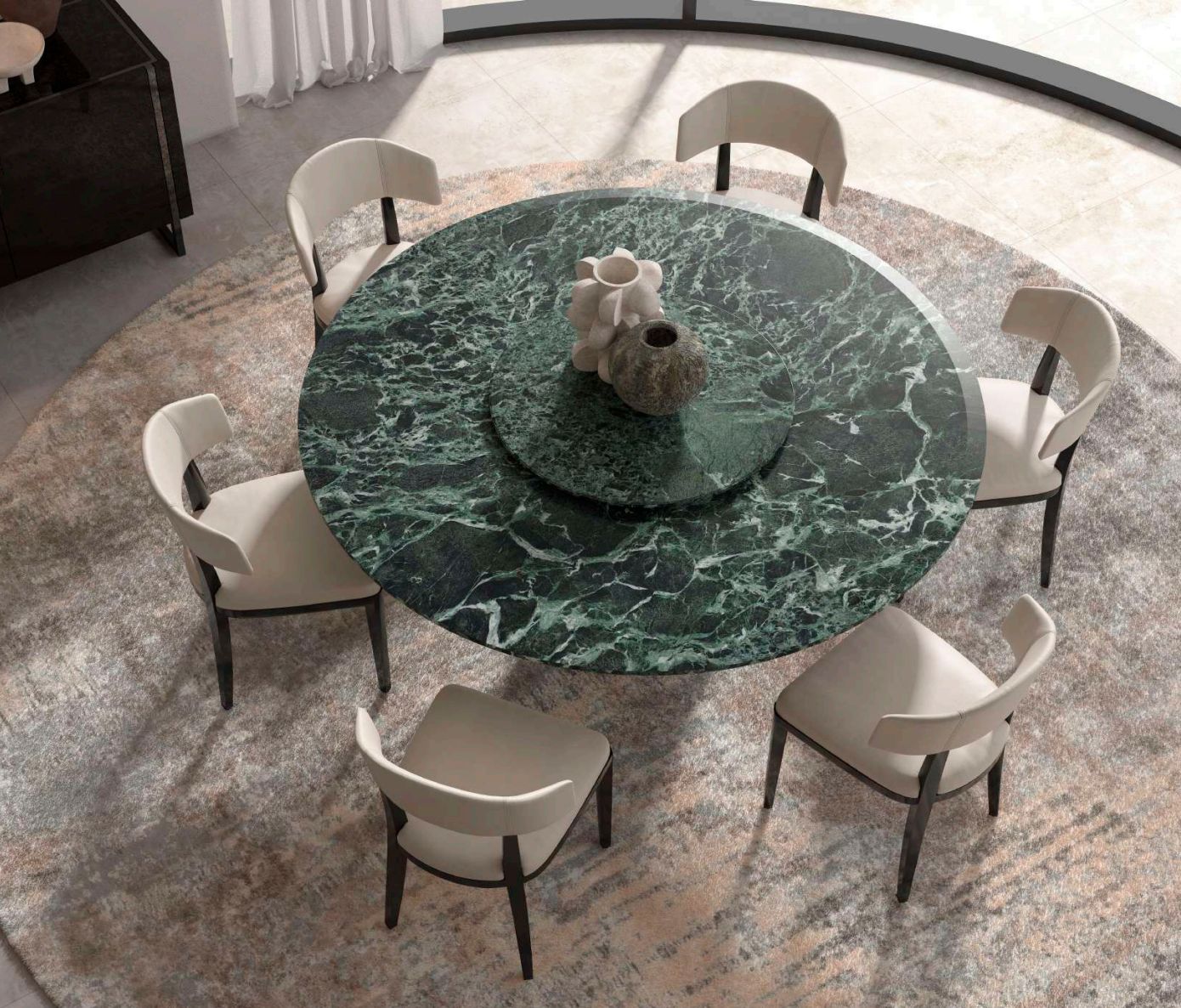 Стол мраморный круглый 180 см Marble Round Table