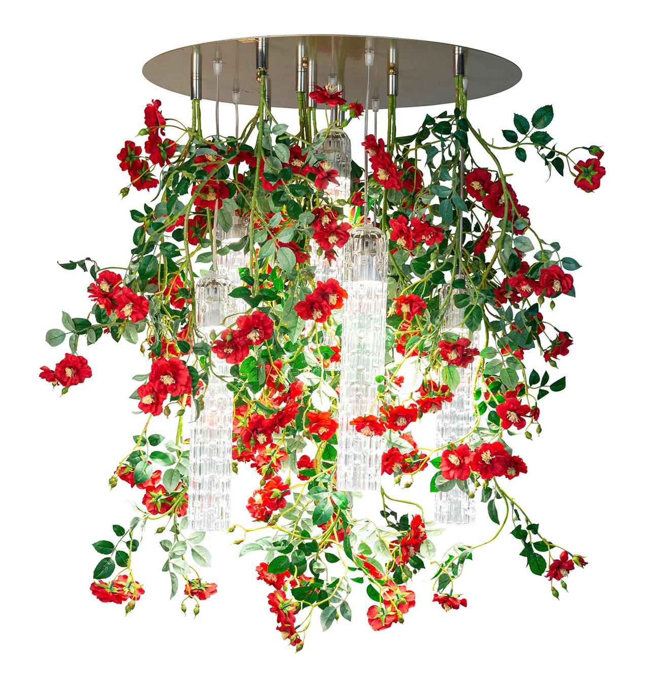 Большая люстра Wil Red Roses