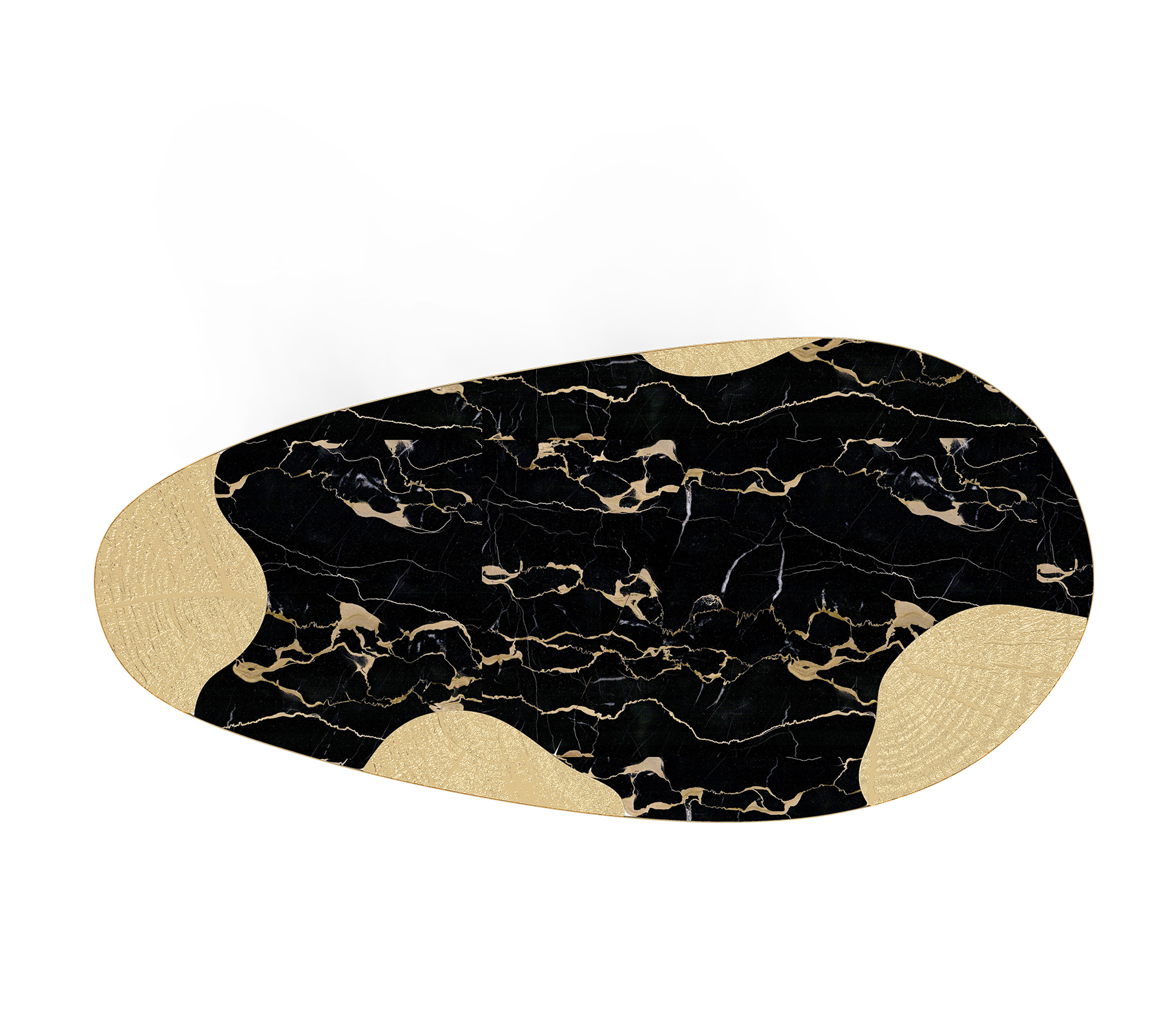 Обеденный стол Athena Portoro Marble & Gold