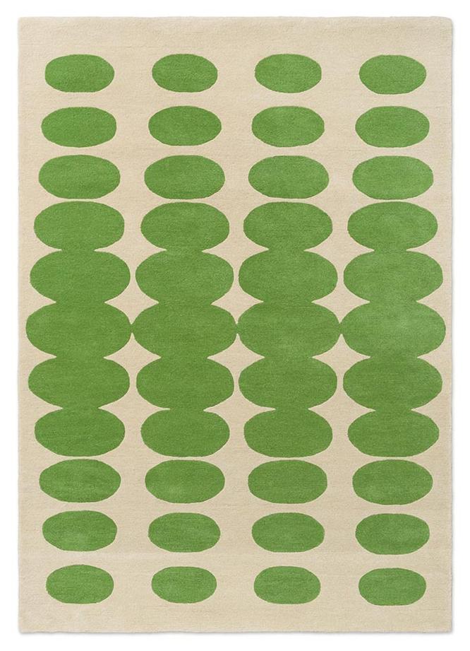 Кілем Optical Oval Green/Cream | Өлшемі: 160 × 230 см
