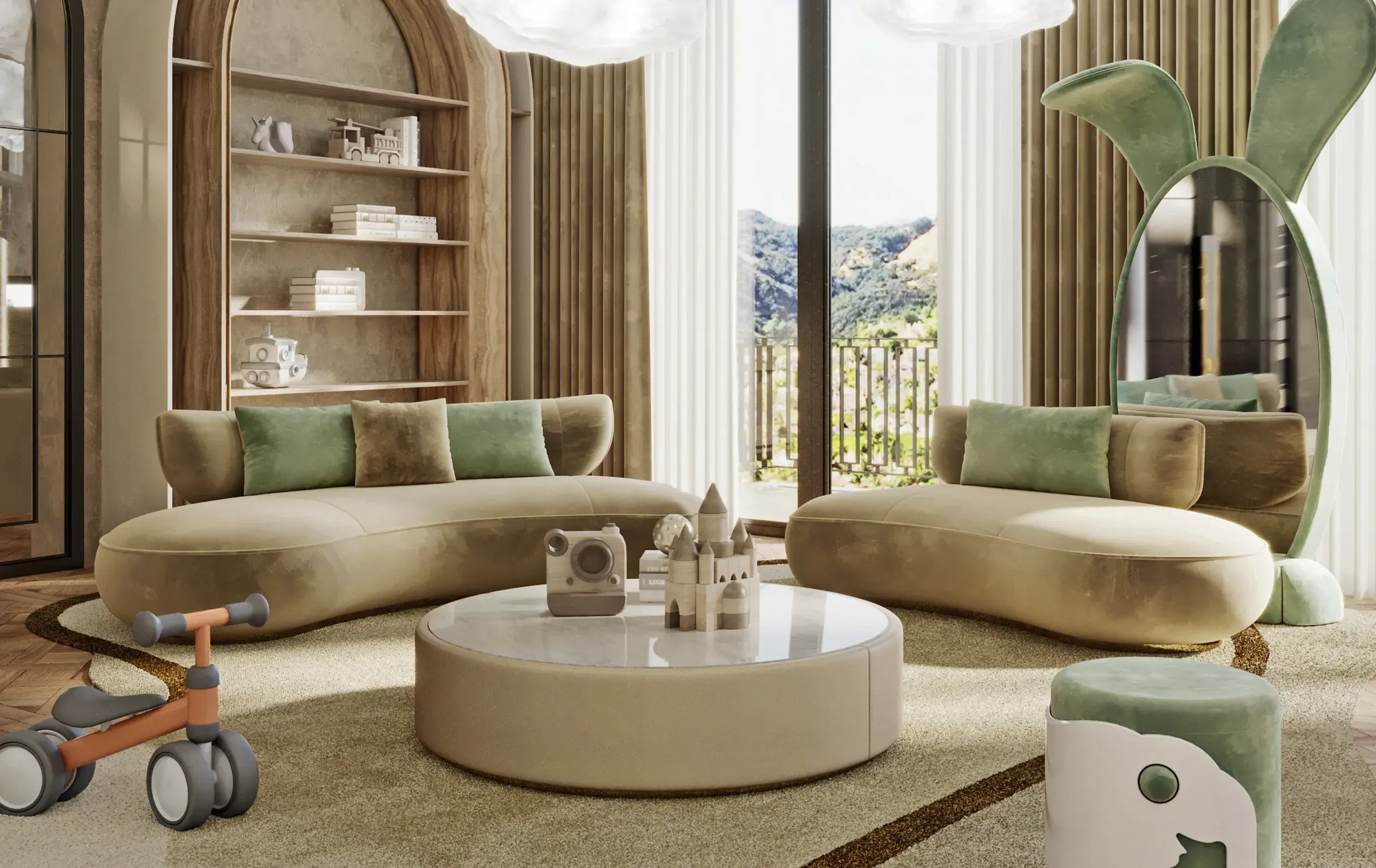 Диван круглый Lattice - 4