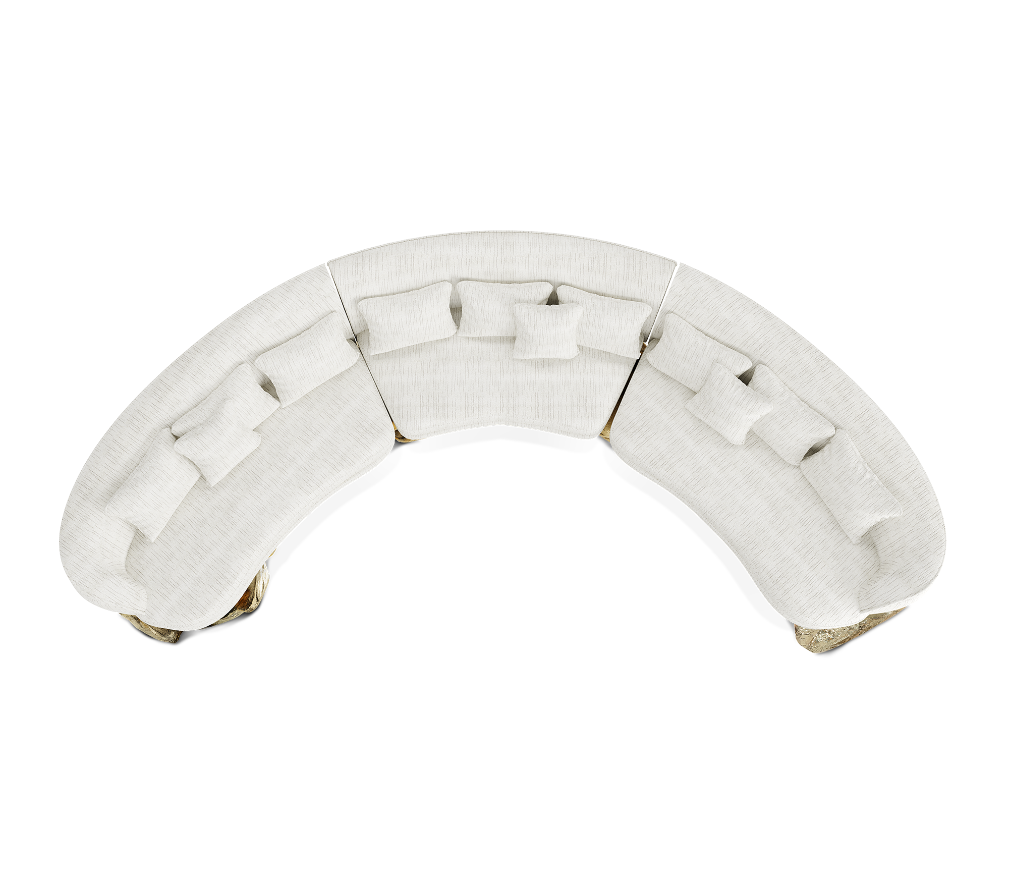 Изогнутый диван Angora White