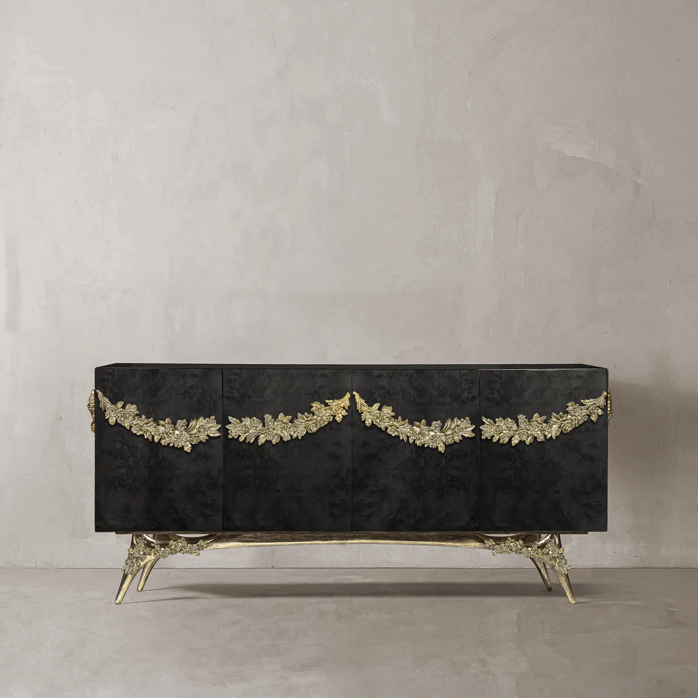 Буфет с отделкой корня черного тополя Majestica