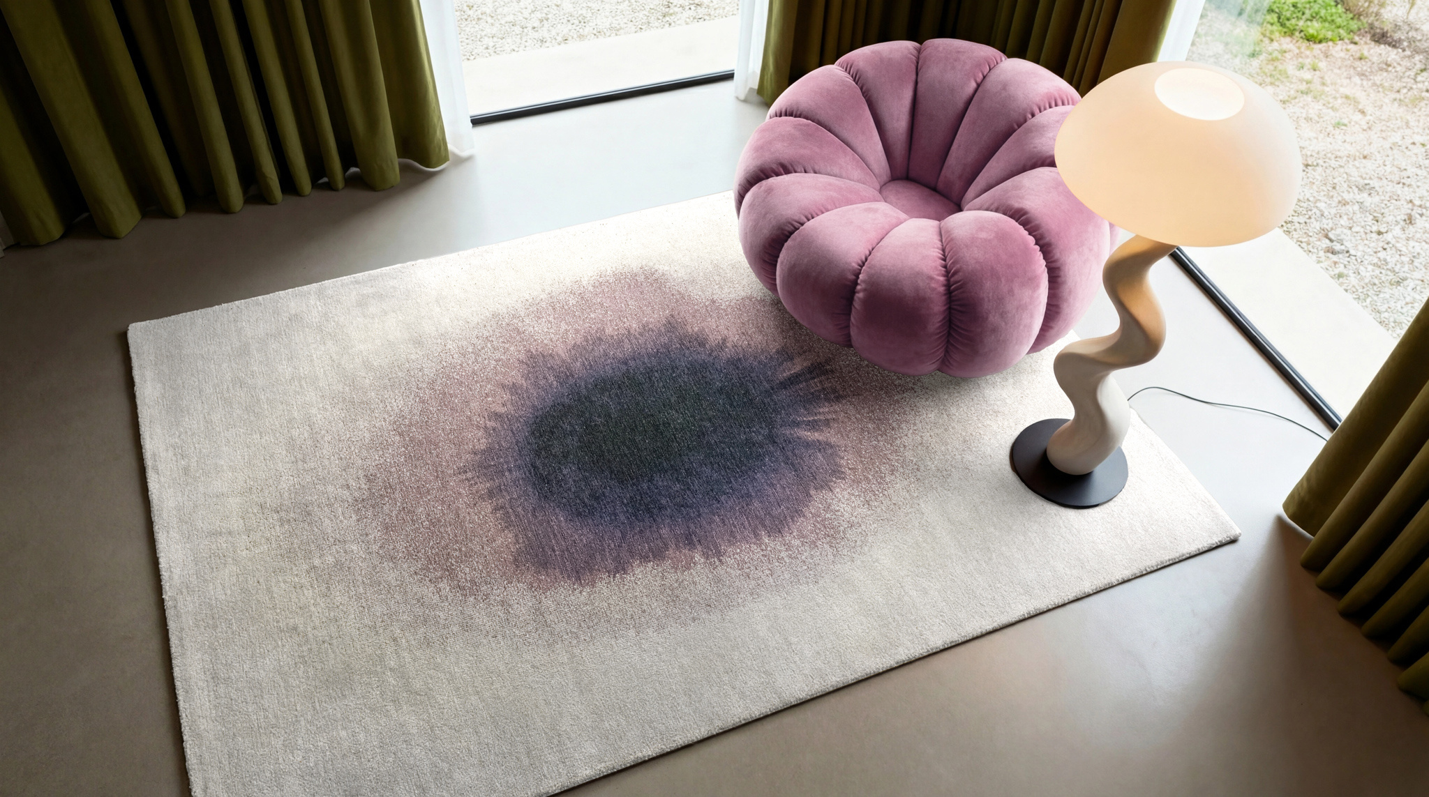 Бельгийский ковер Drop Purple Smoke | Размер: 280 × 390 см