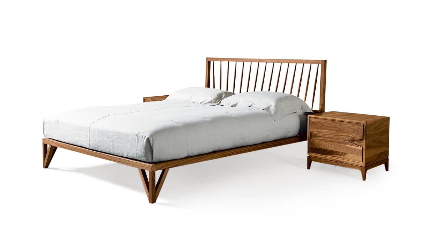 Сәнді төсек Leggiadro | Аяқтау: Natural solid walnut
