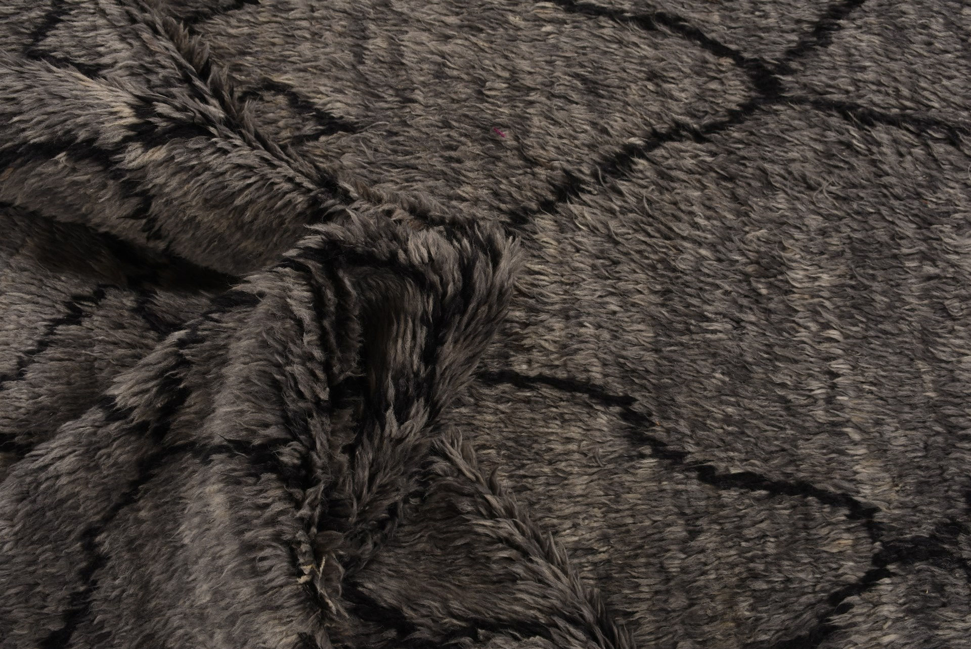 Коричневый ковер с высоким ворсом Berber