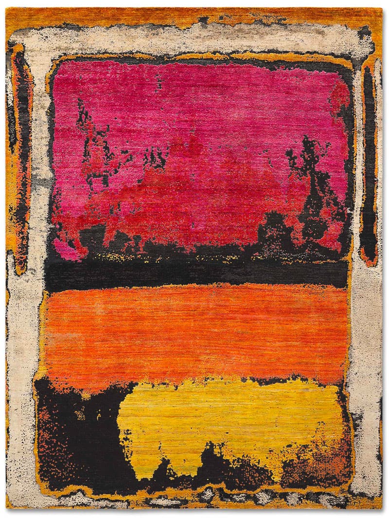 Роскошный ковер ручной работы цвета магенты