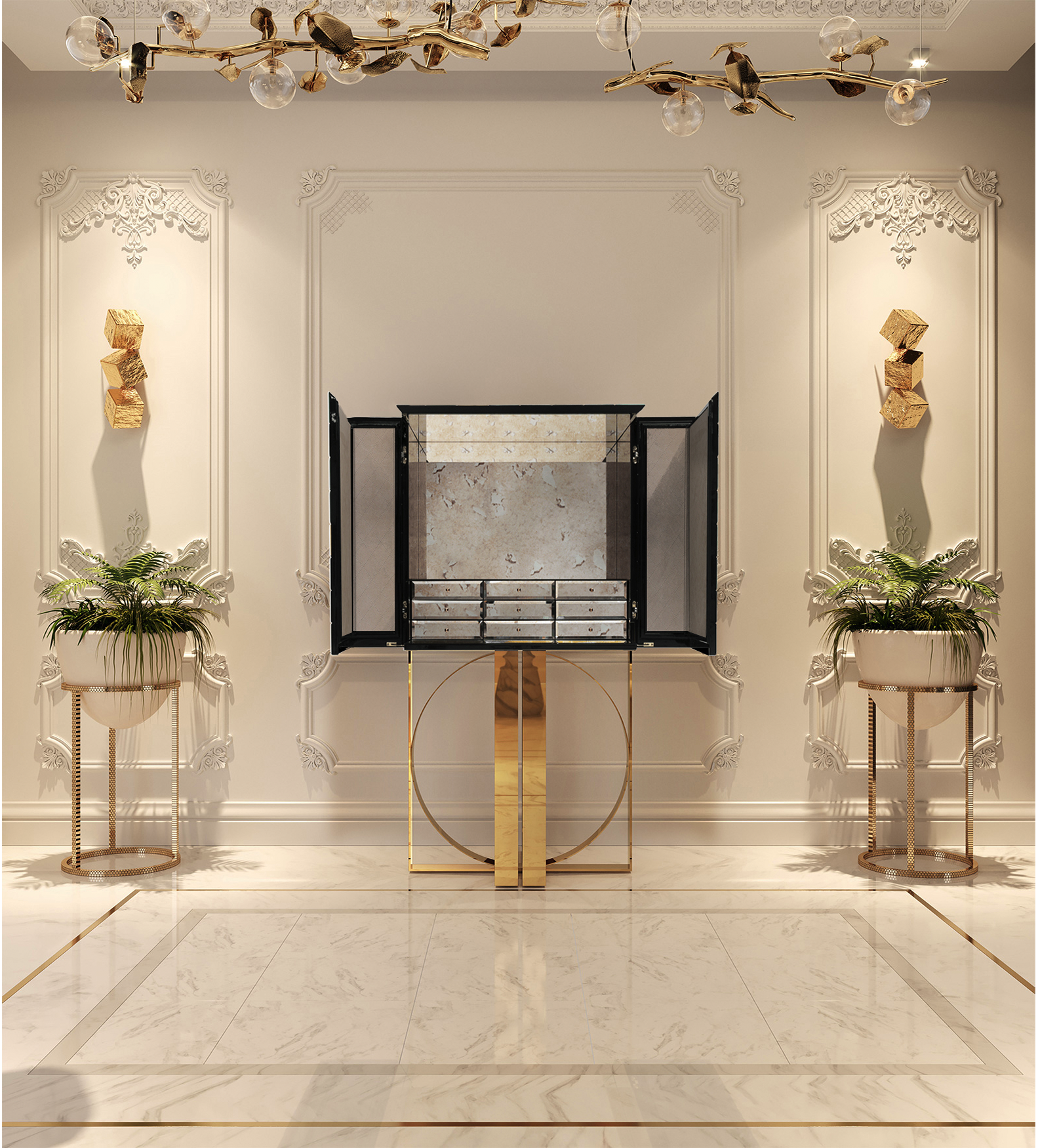 Шкаф Mosaic Gold Accents