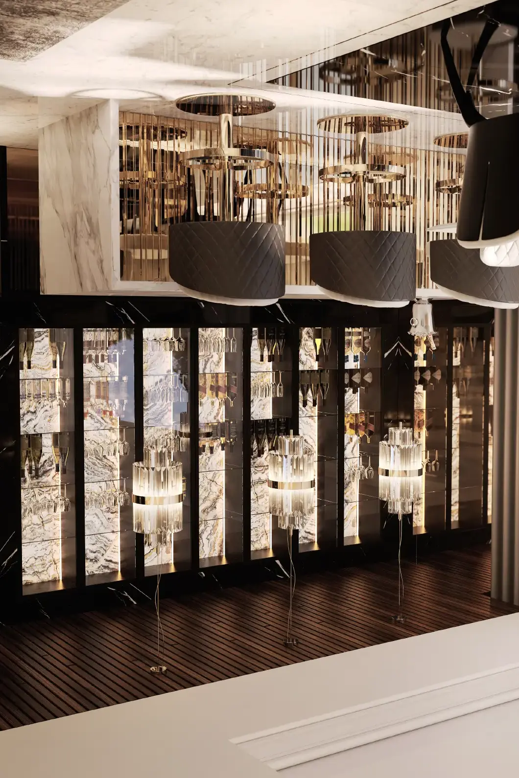 Поворотный барный стул Luxe