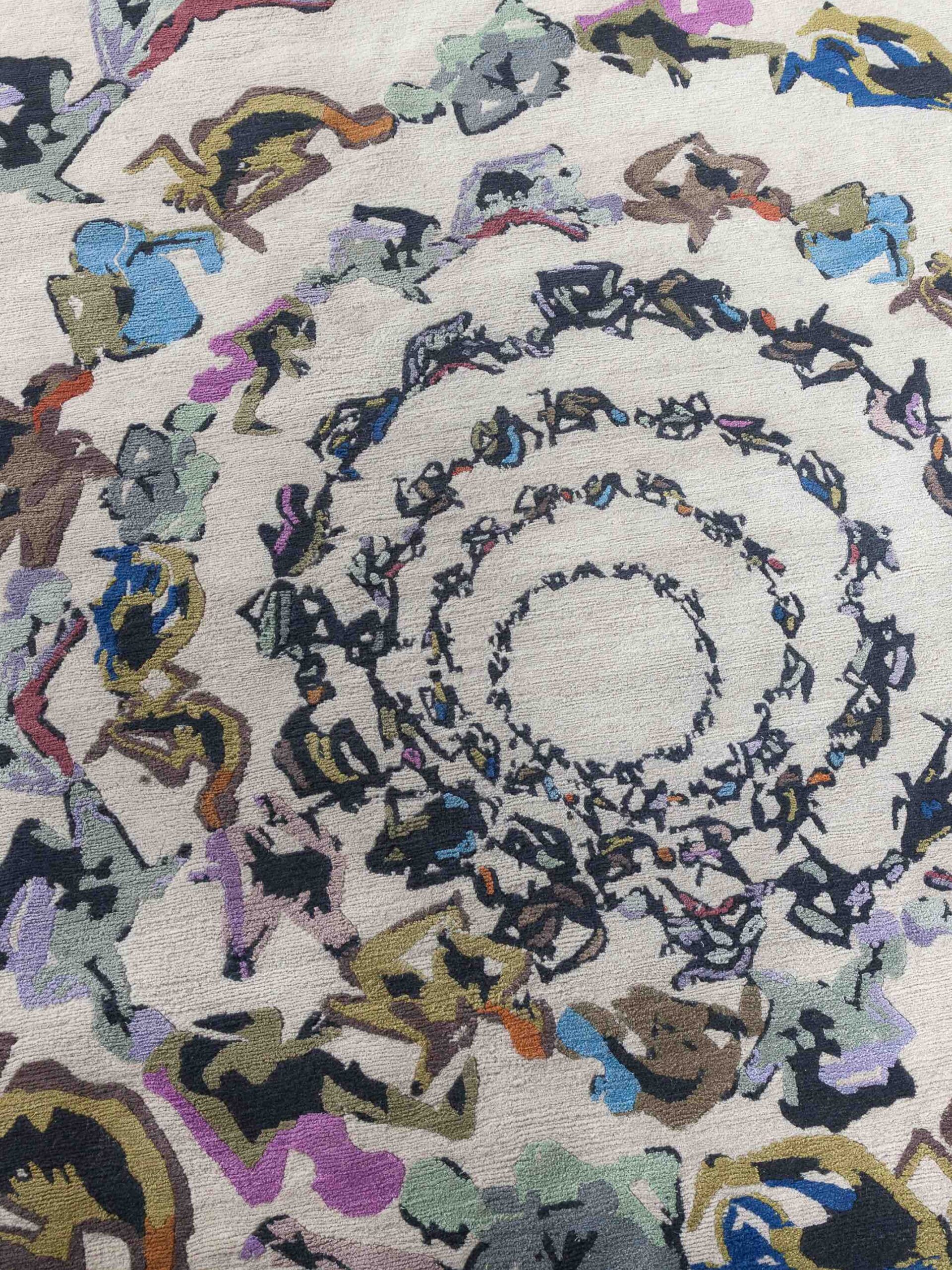 Круглый ковер Human Circle Inferno