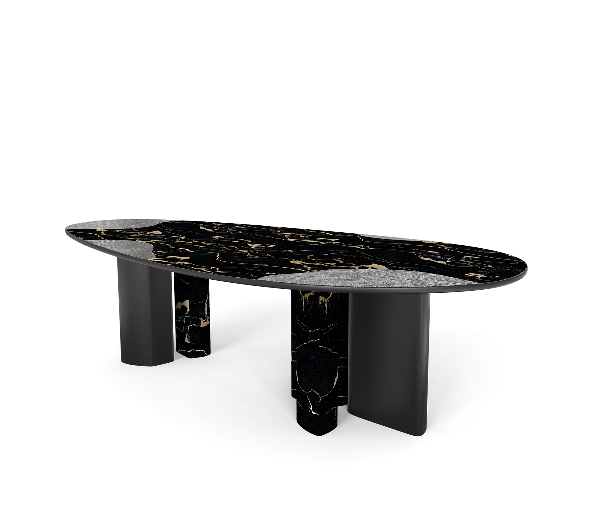 Обеденный стол Athena Portoro Marble & Onyx