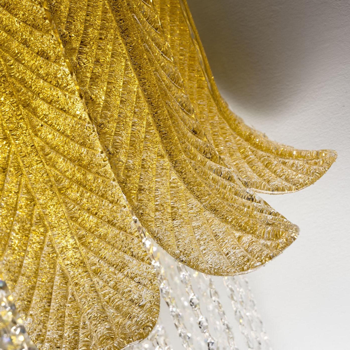 Murano алтын декорлы жапырақты бра