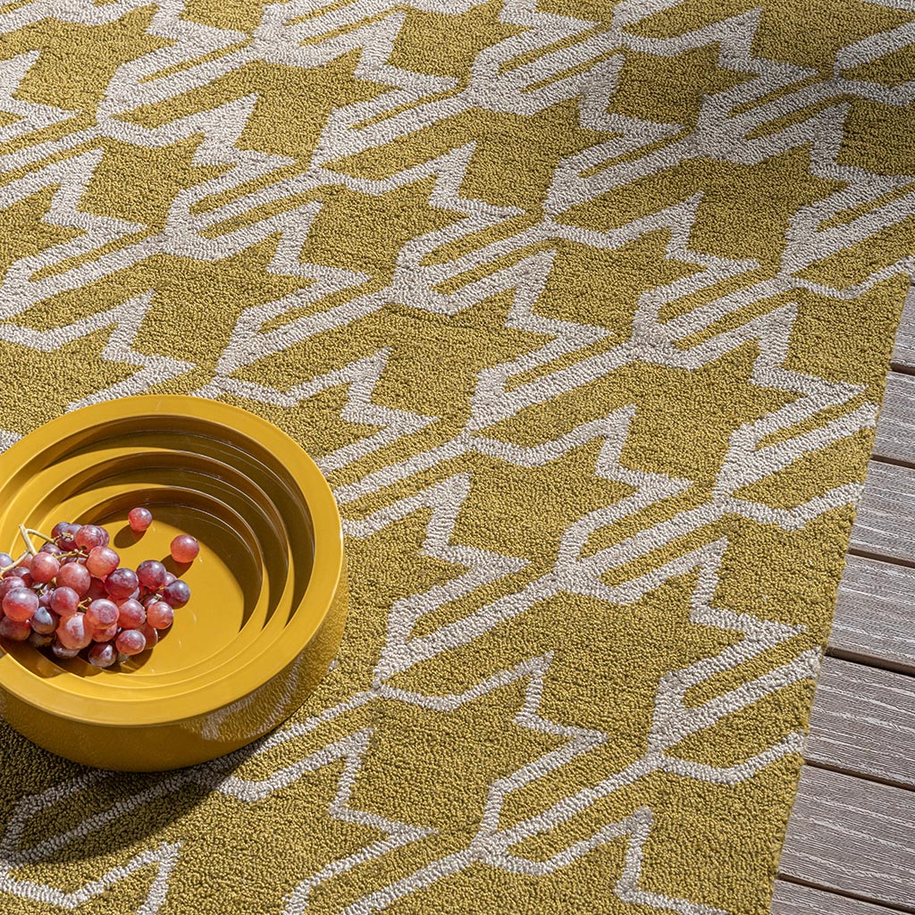 Ковер уличный Houndstooth Mustard | Размер: 250 x 350 см