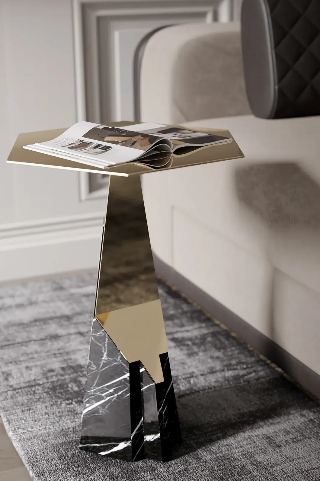 Приставной стол черный Halo - 3