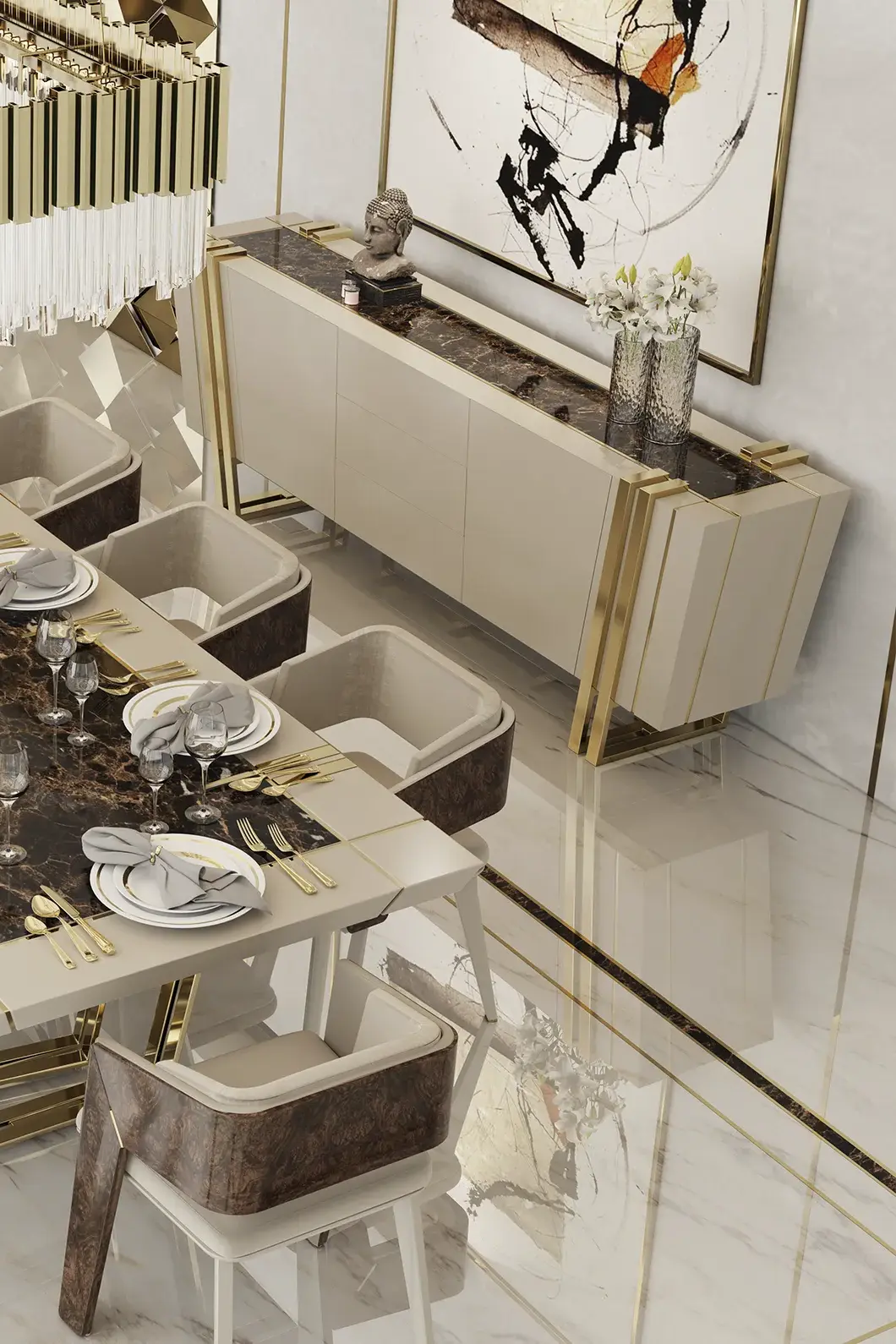 Буфет бежевый Ascend