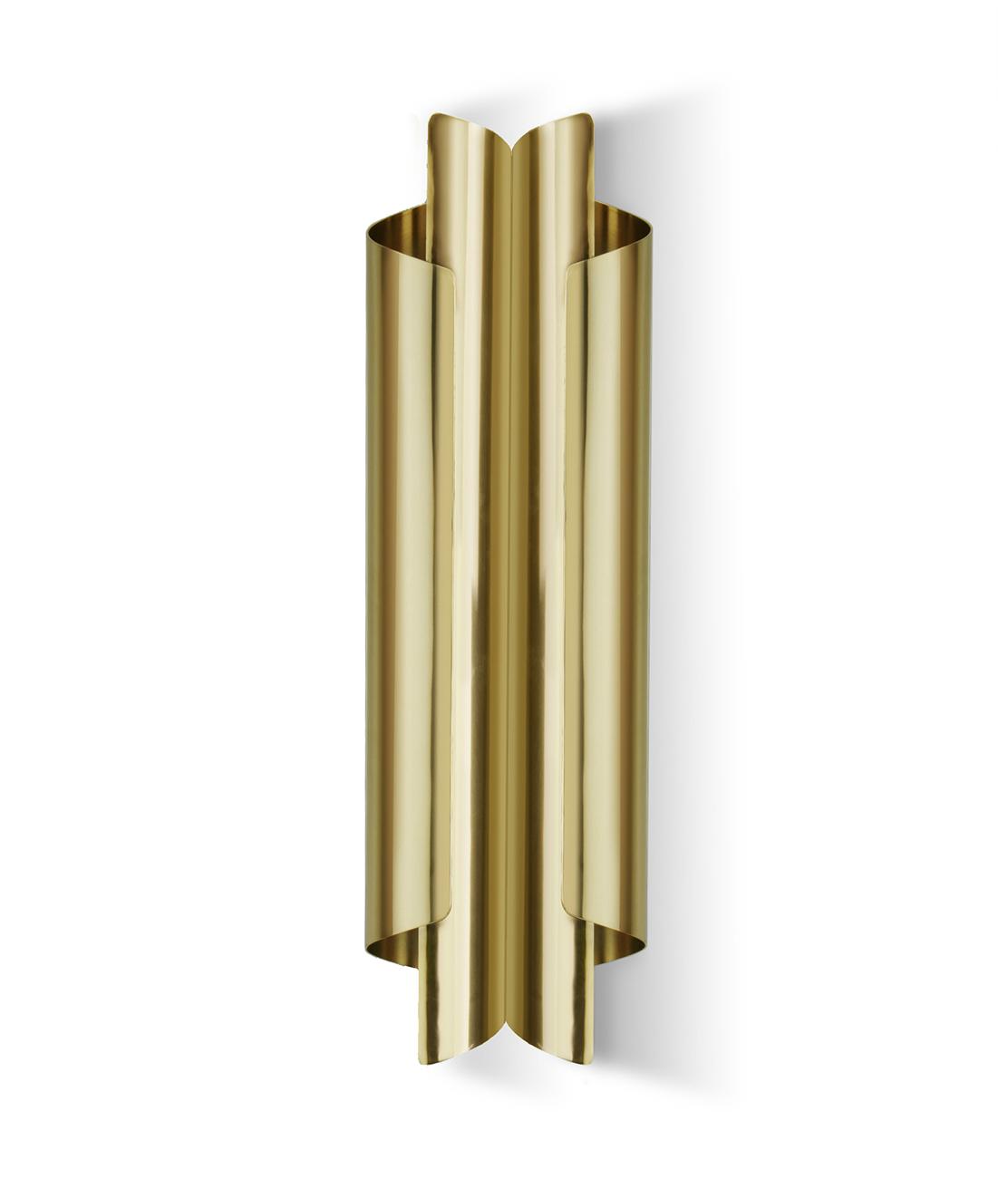 Двойное настенное бра из состаренной латуни