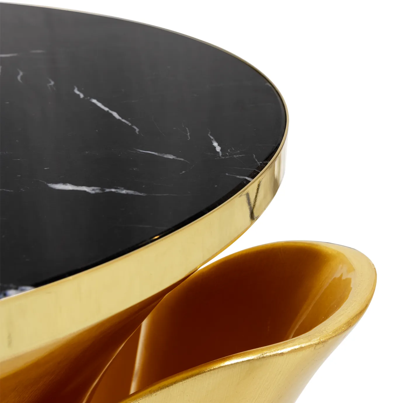 Приставной стол с отделкой золотым листом Solstice