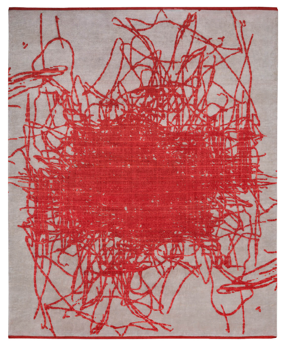 Красный ковер Grid Muted | Размер: 350 x 450 см